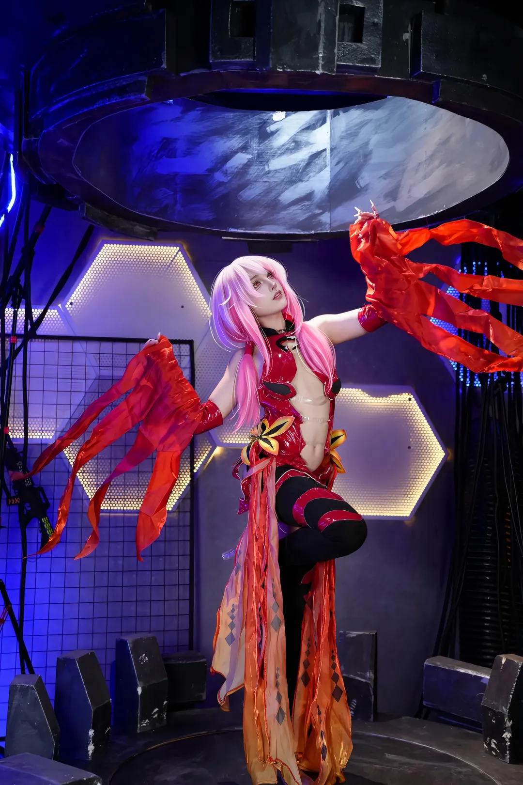 二次元摄影, cosplay正片, 黑丝穿搭, 楪祈cos, 罪恶王冠