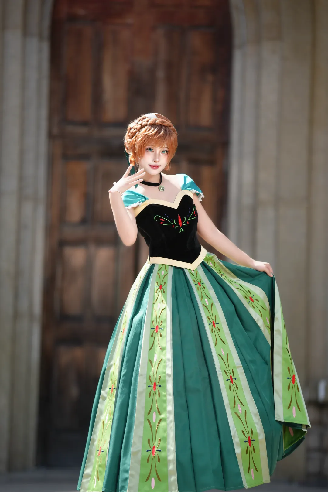 二次元コスプレ, ロケーション撮影, レトロコーデ, プリンセスドレスの写真, アナコスプレ - 2枚目