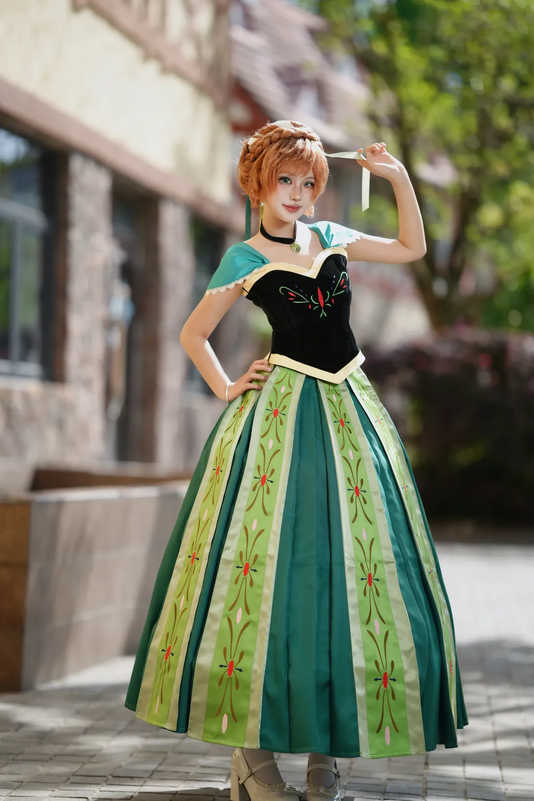二次元コスプレ, ロケーション撮影, レトロコーデ, プリンセスドレスの写真, アナコスプレ - 4枚目