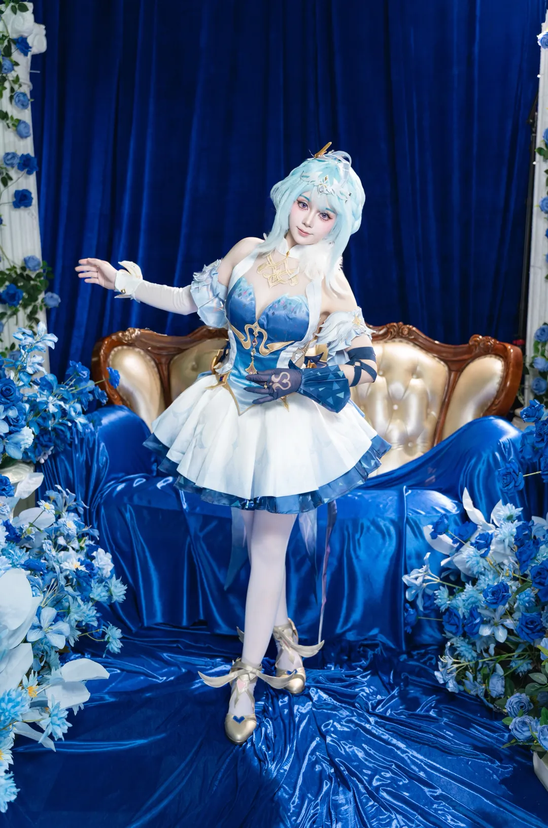 原神, 二次元撮影, コスプレ写真, 白タイツコスプレ, オデット コスプレ - 3枚目