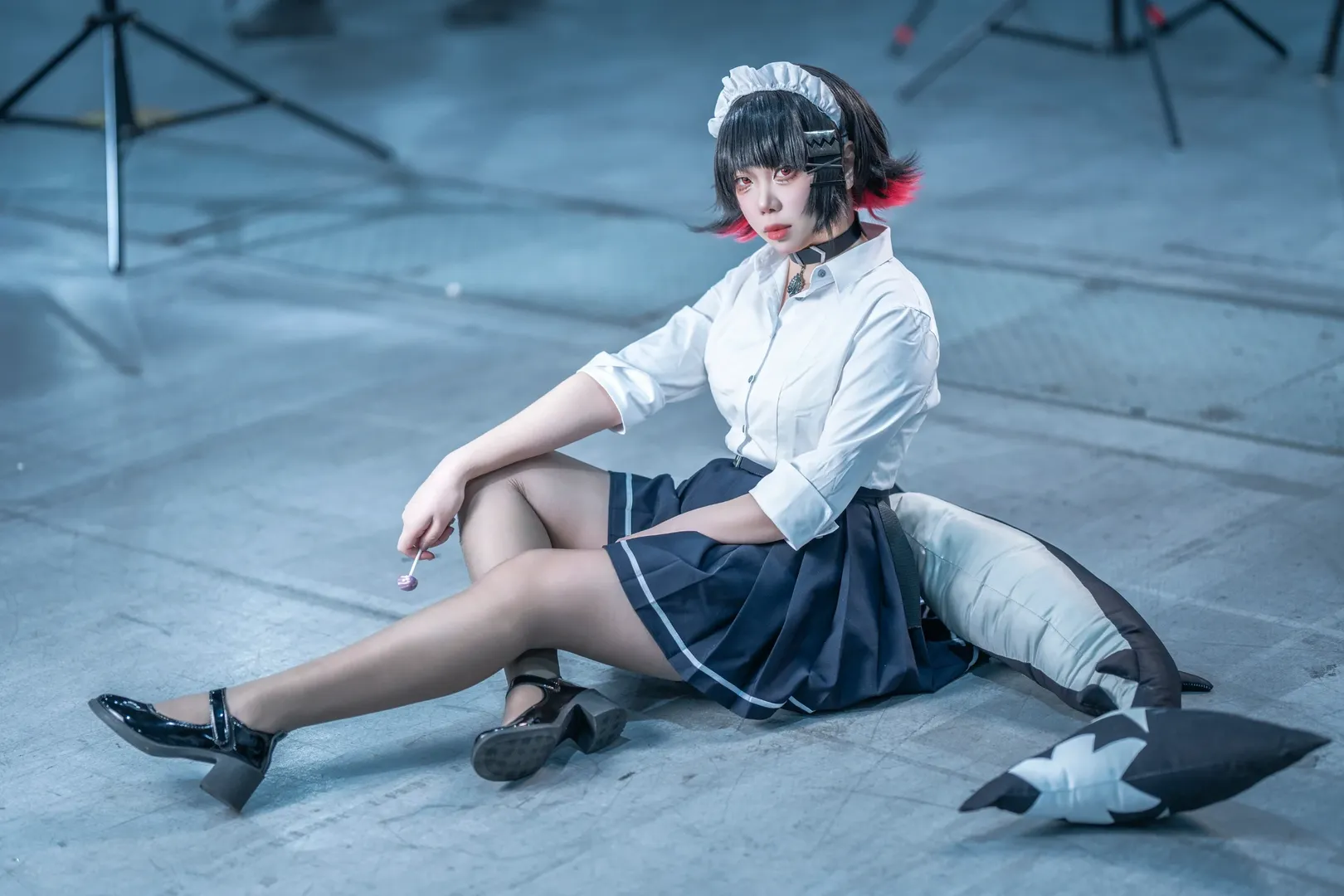 绝区零, 艾莲乔cos, 鲨鱼妹, cosplay场照, 丝袜穿搭