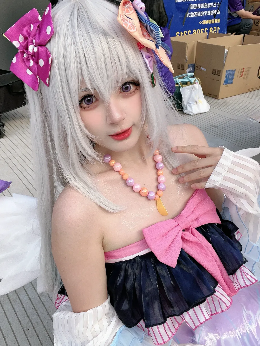 Azur Lane, Convention photos, Shirasu Azusa cosplay, Swimsuit cosplay, CP31 anime convention