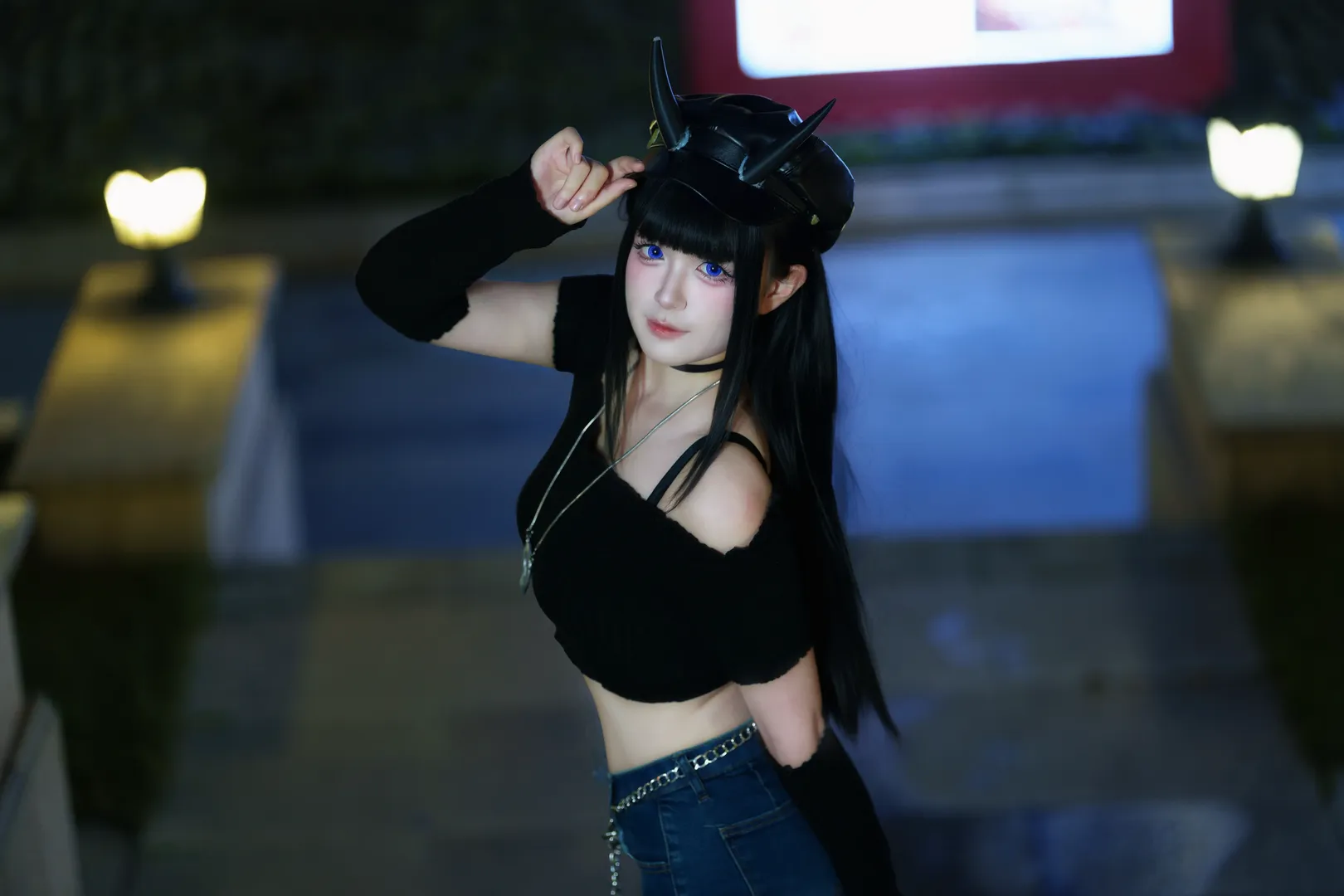 cosplay, 碧蓝航线, 能代cos, 黑丝穿搭, 夜景写真 - 第2张