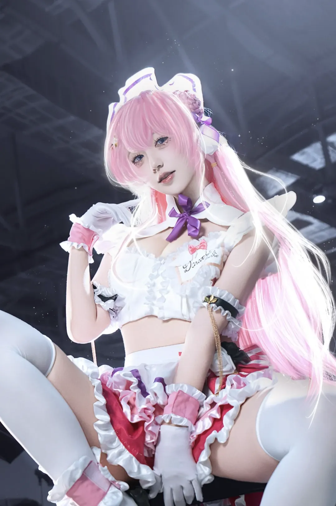Goddess of Victory: Nikke, Maid outfit, Convention photos, White stockings, Dorothy cosplay - Image 1