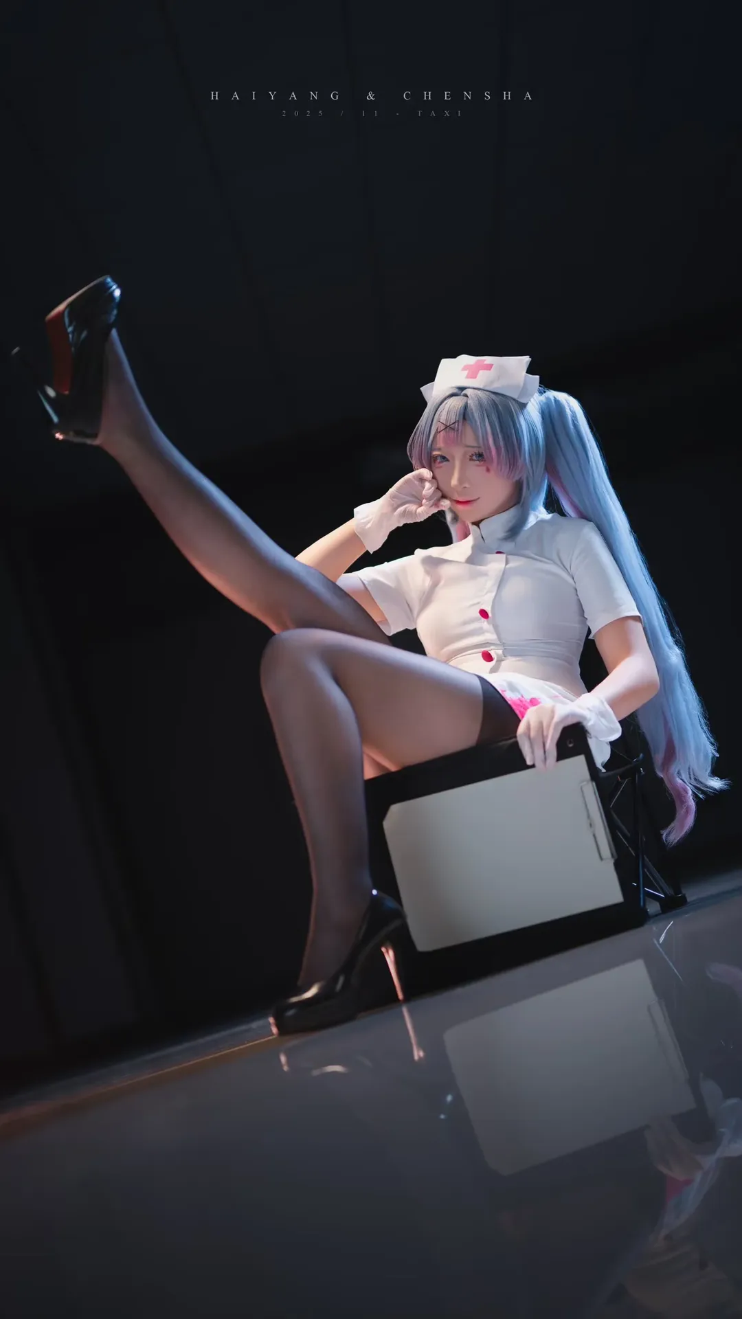 コスプレ, イベント写真, 黒ストッキング, 二次元写真, ナースコスプレ - 1枚目