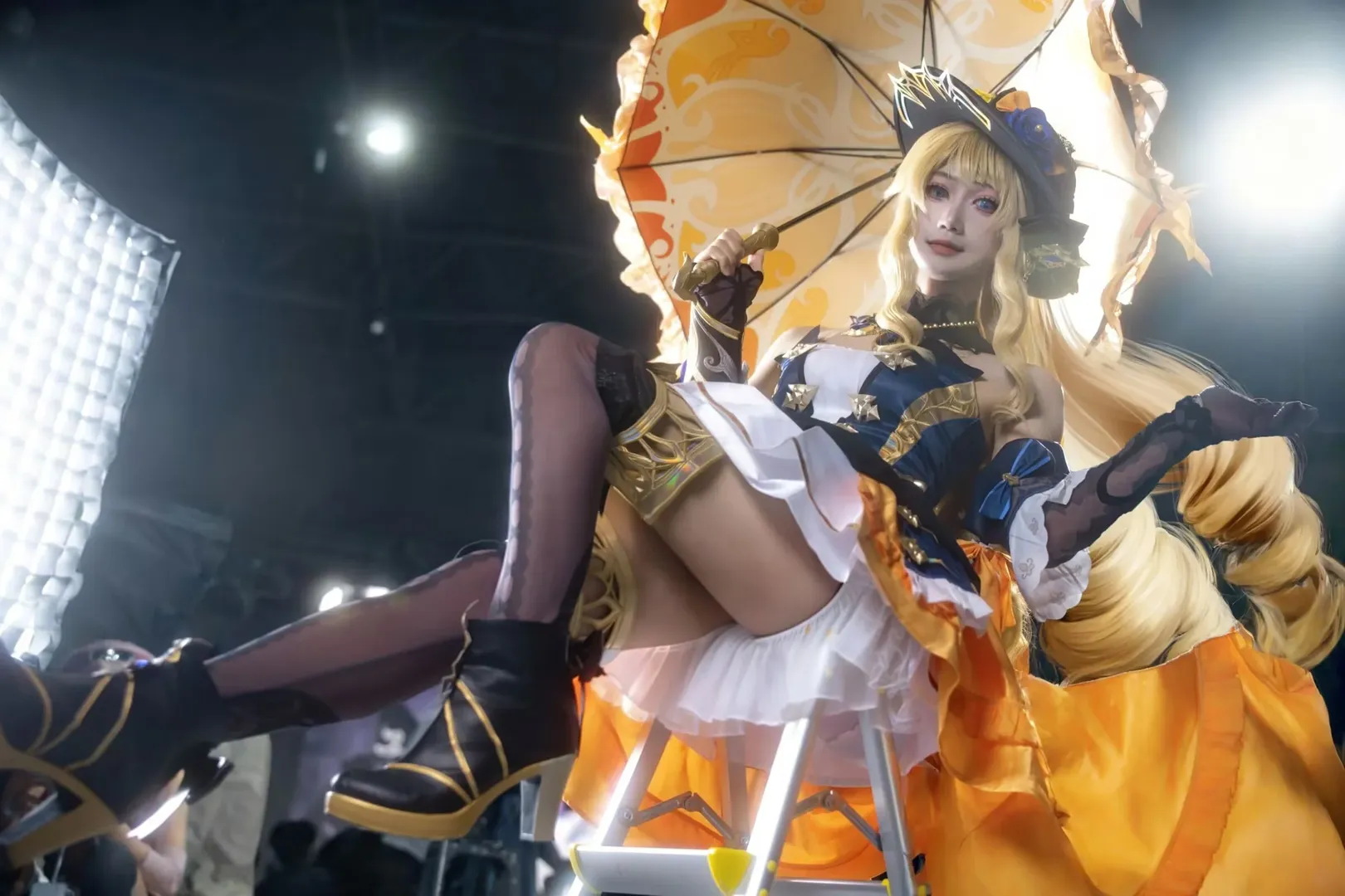 原神, イベント写真, コスプレ撮影, フィッシュル コスプレ, 豪華な日傘 - 1枚目