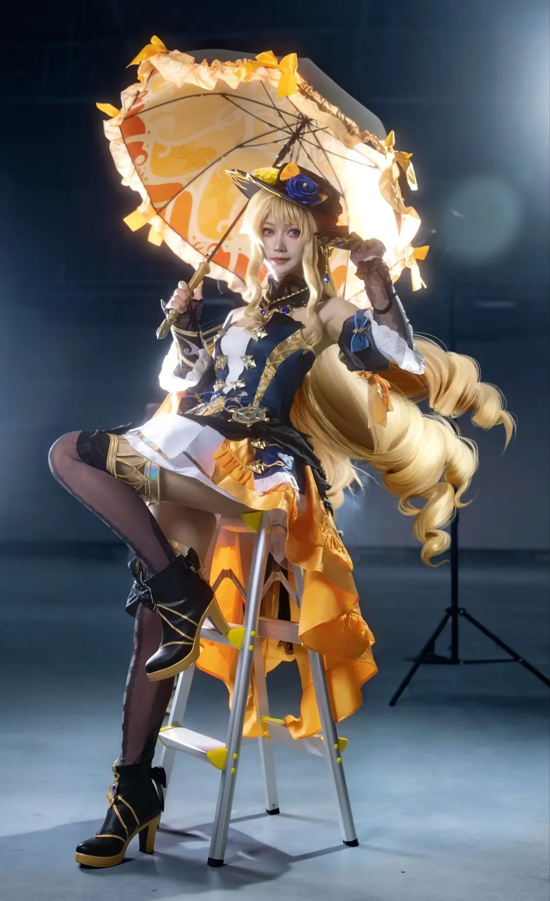 原神, イベント写真, コスプレ撮影, フィッシュル コスプレ, 豪華な日傘 - 2枚目