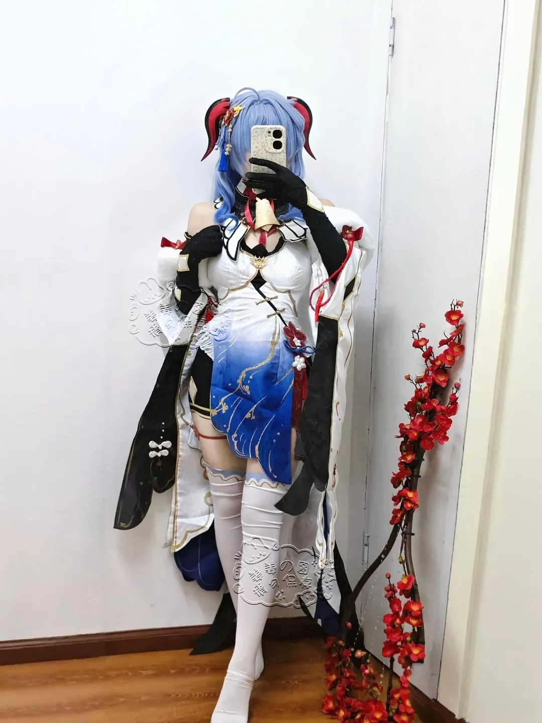 原神, 甘雨 コスプレ, ココヒツジ, コスプレコーディネート, 白ニーソ - 1枚目