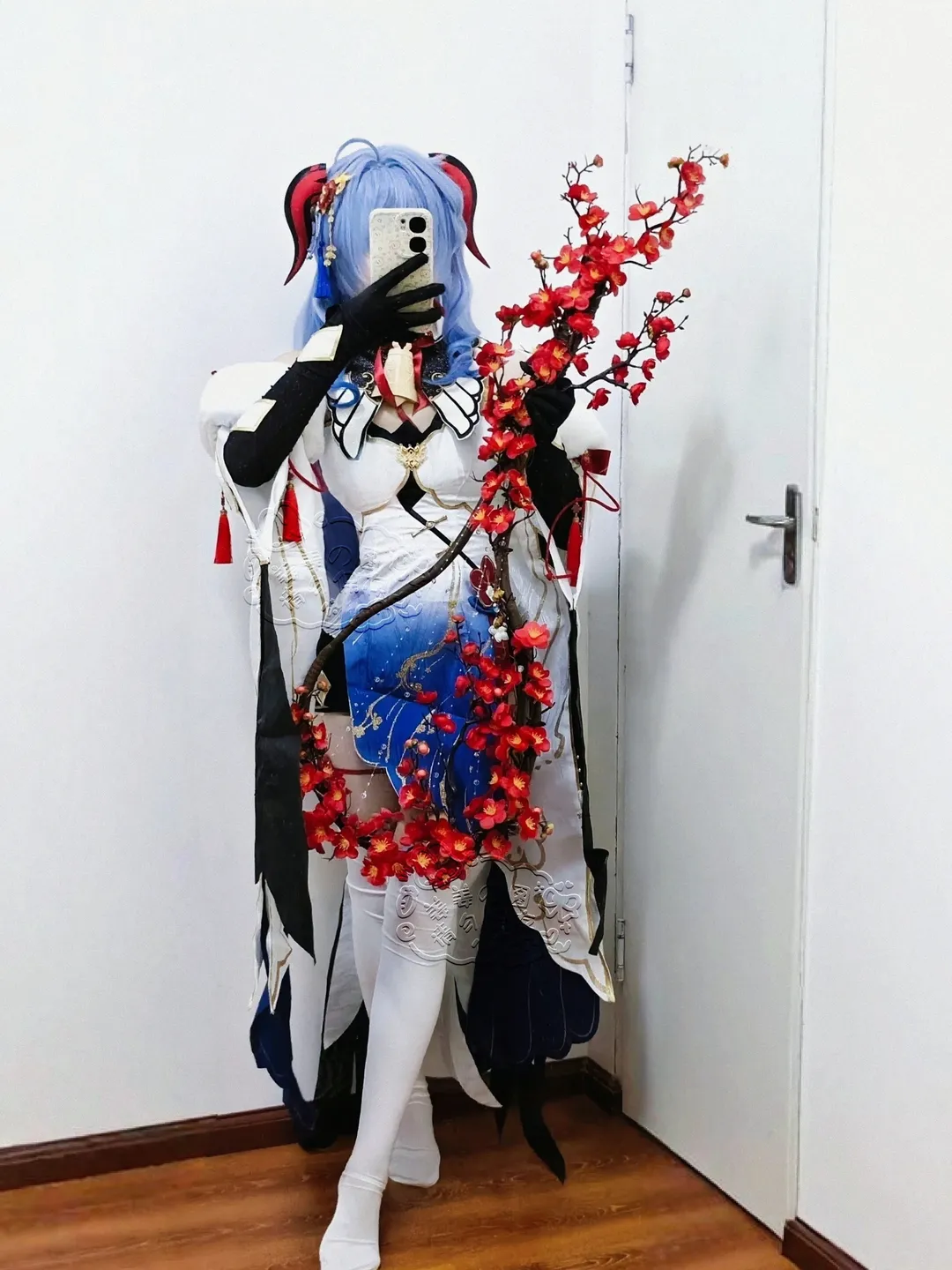 原神, 甘雨cos, 椰羊, cosplay穿搭, 白絲過膝襪