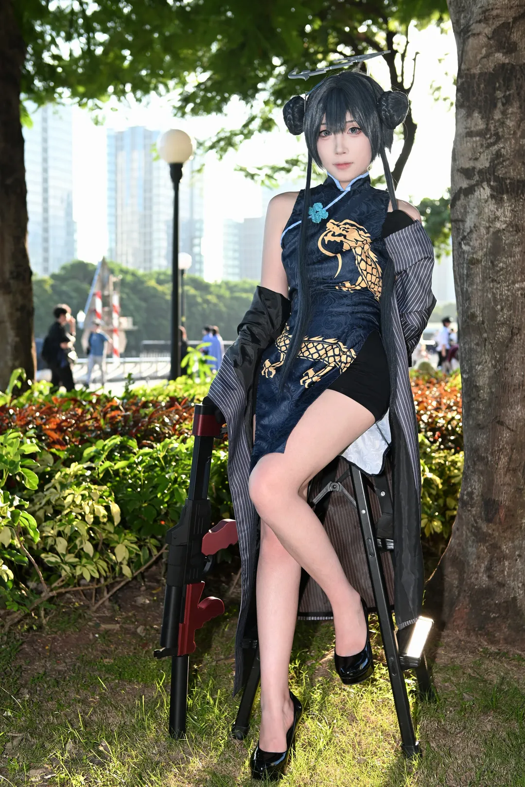 妃咲cos, 碧蓝档案, 二次元cosplay, CICF漫展, 红底高跟鞋 - 第1张