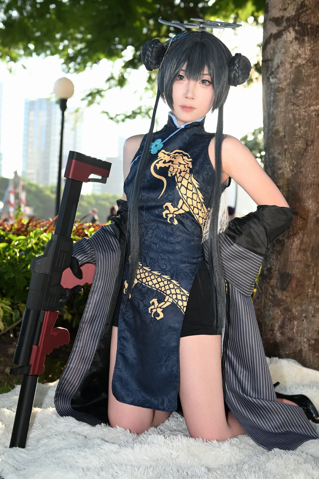 妃咲cos, 碧蓝档案, 二次元cosplay, CICF漫展, 红底高跟鞋 - 第4张