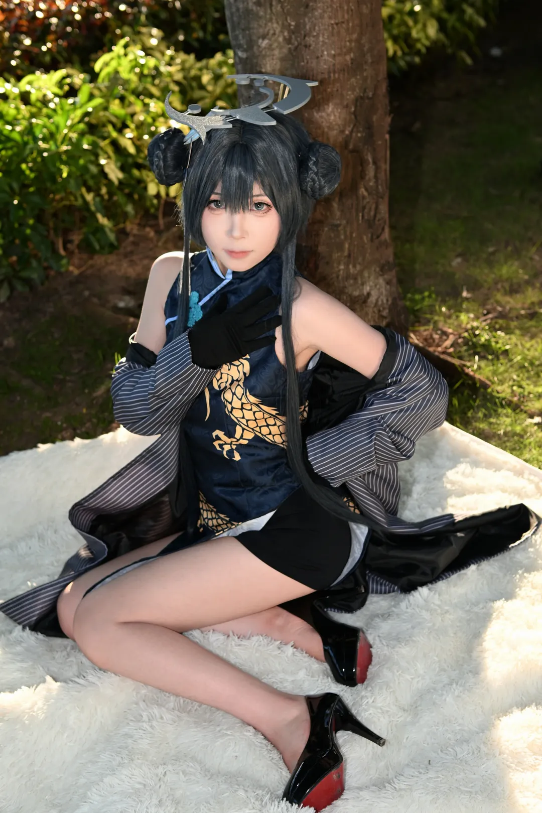 妃咲cos, 碧蓝档案, 二次元cosplay, CICF漫展, 红底高跟鞋 - 第5张