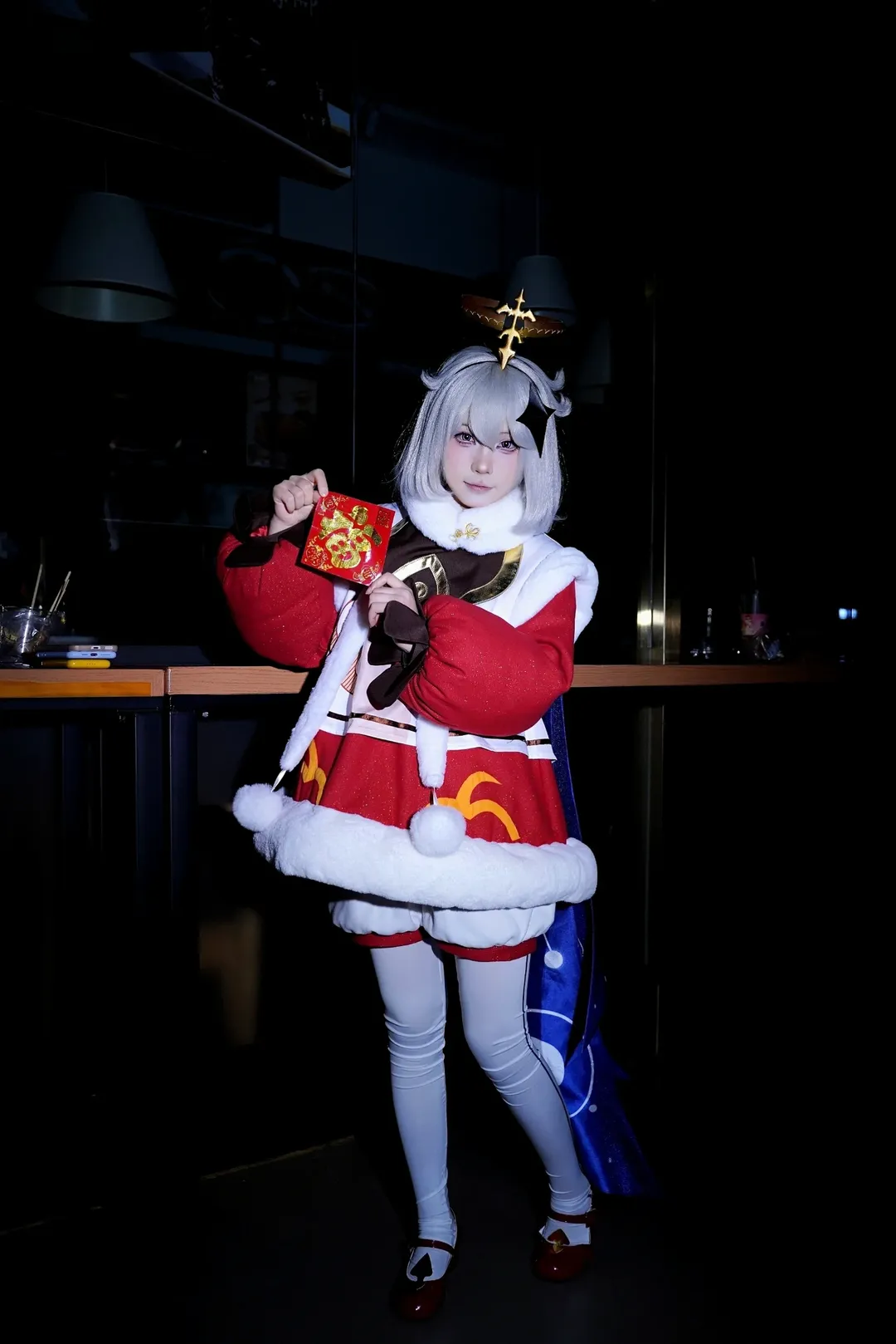 原神, cosplay摄影, 新年贺图, 白丝cosplay, 派蒙cos