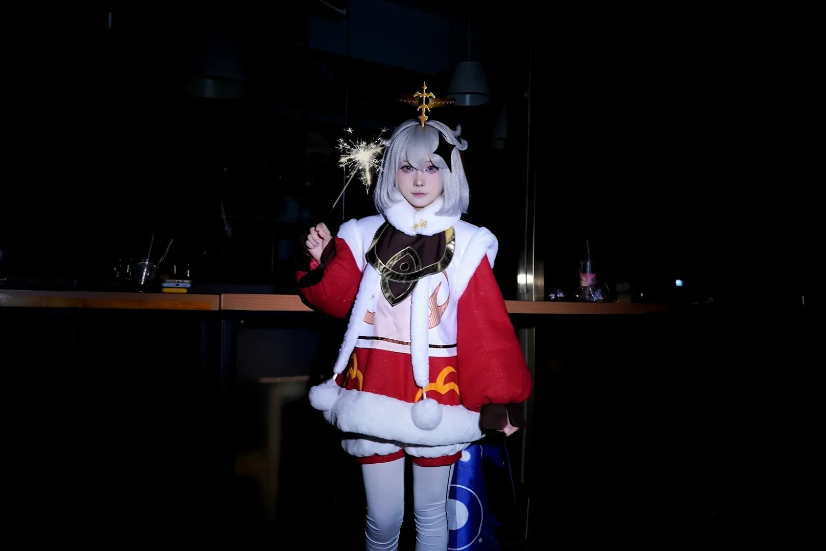 原神, cosplay摄影, 新年贺图, 白丝cosplay, 派蒙cos - 第3张