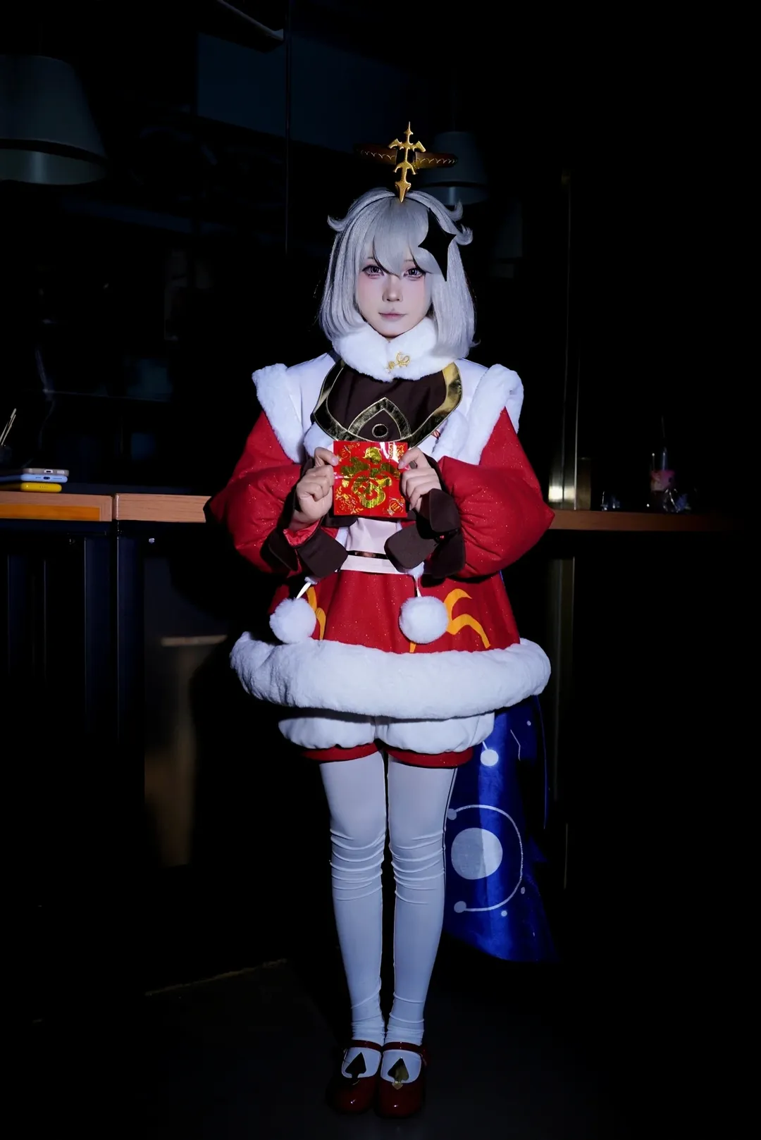 原神, cosplay摄影, 新年贺图, 白丝cosplay, 派蒙cos - 第4张