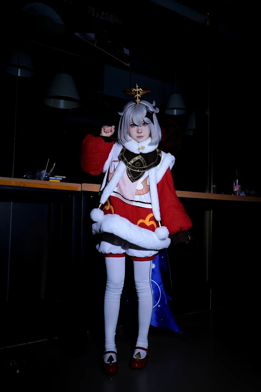 原神, cosplay摄影, 新年贺图, 白丝cosplay, 派蒙cos - 第6张