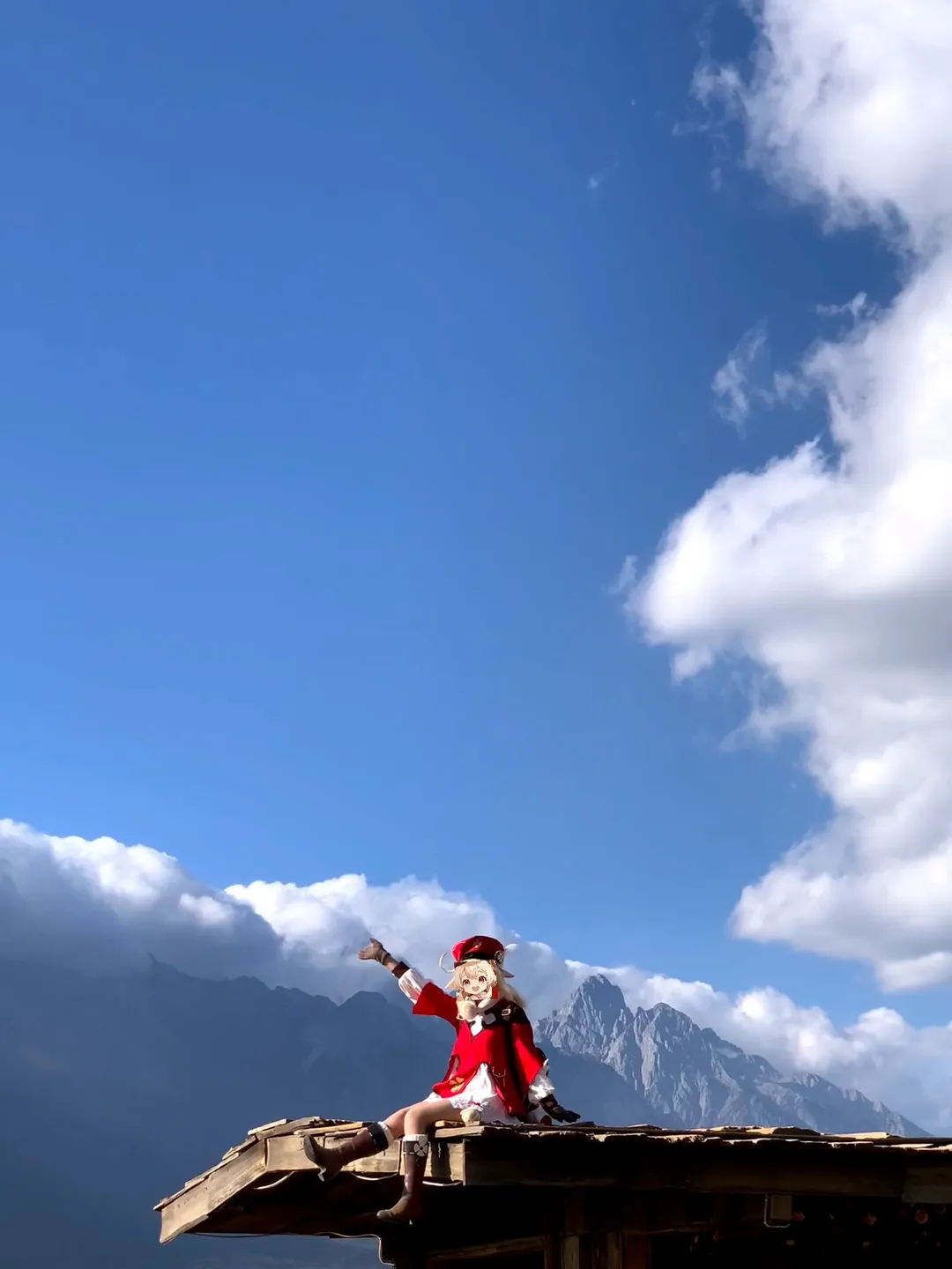 原神, 可莉cos, cosplay穿搭, 丽江旅拍, 雪山户外