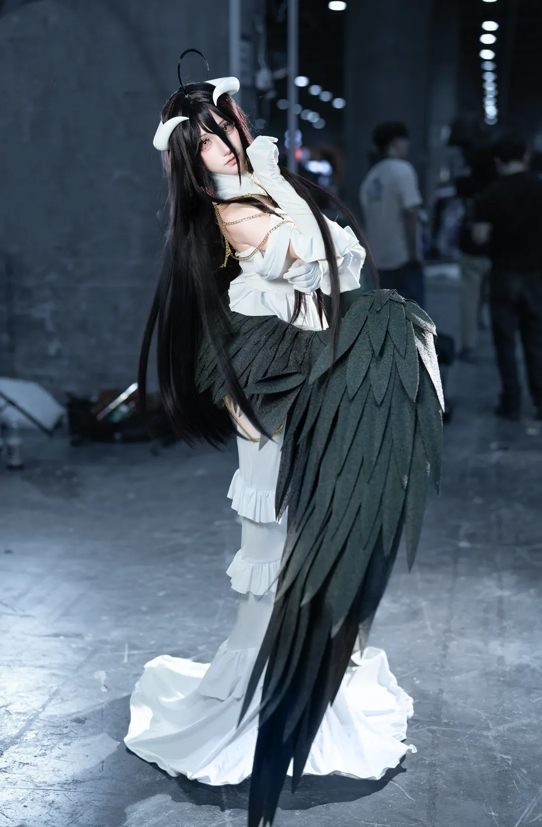 Roleplay, Convention photos, Albedo cosplay, Overlord, Black wings - Image 2