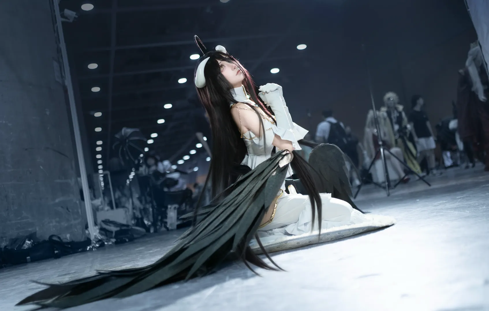 Roleplay, Convention photos, Albedo cosplay, Overlord, Black wings - Image 3