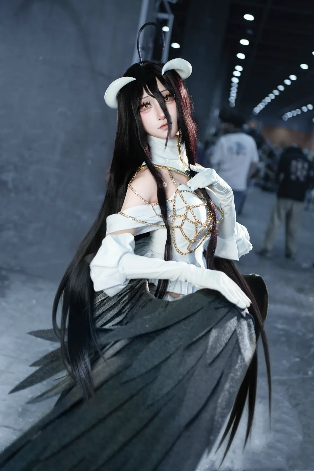 Roleplay, Convention photos, Albedo cosplay, Overlord, Black wings - Image 4