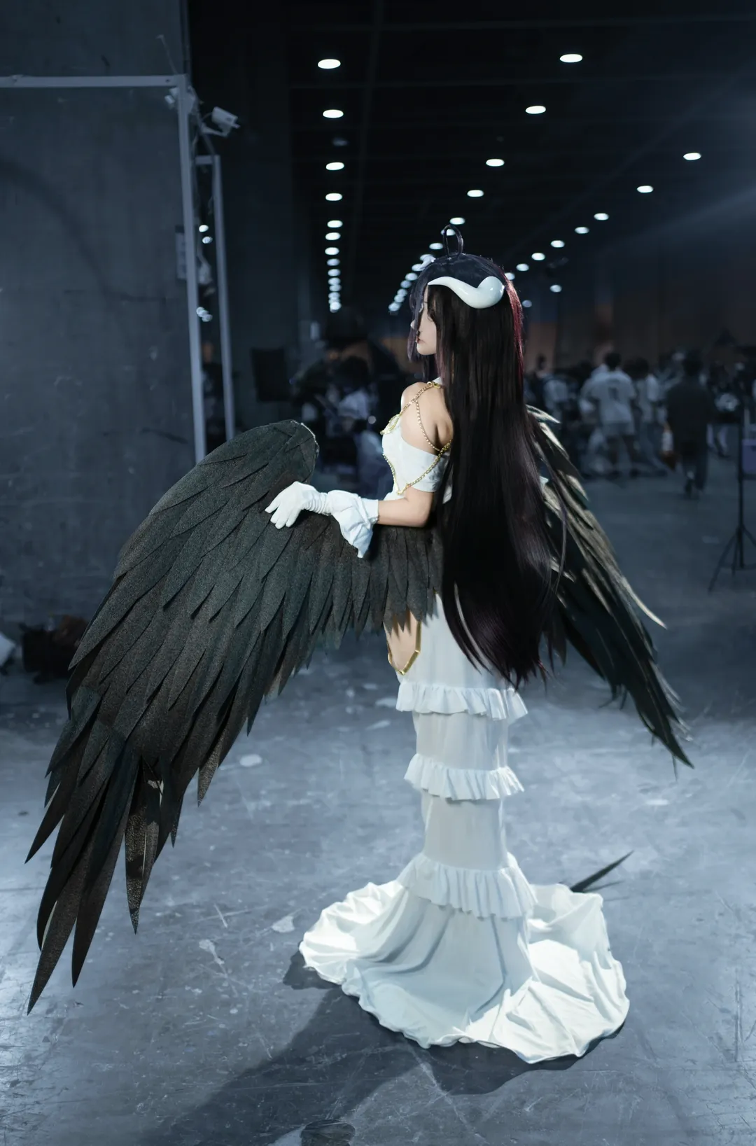 Roleplay, Convention photos, Albedo cosplay, Overlord, Black wings - Image 6