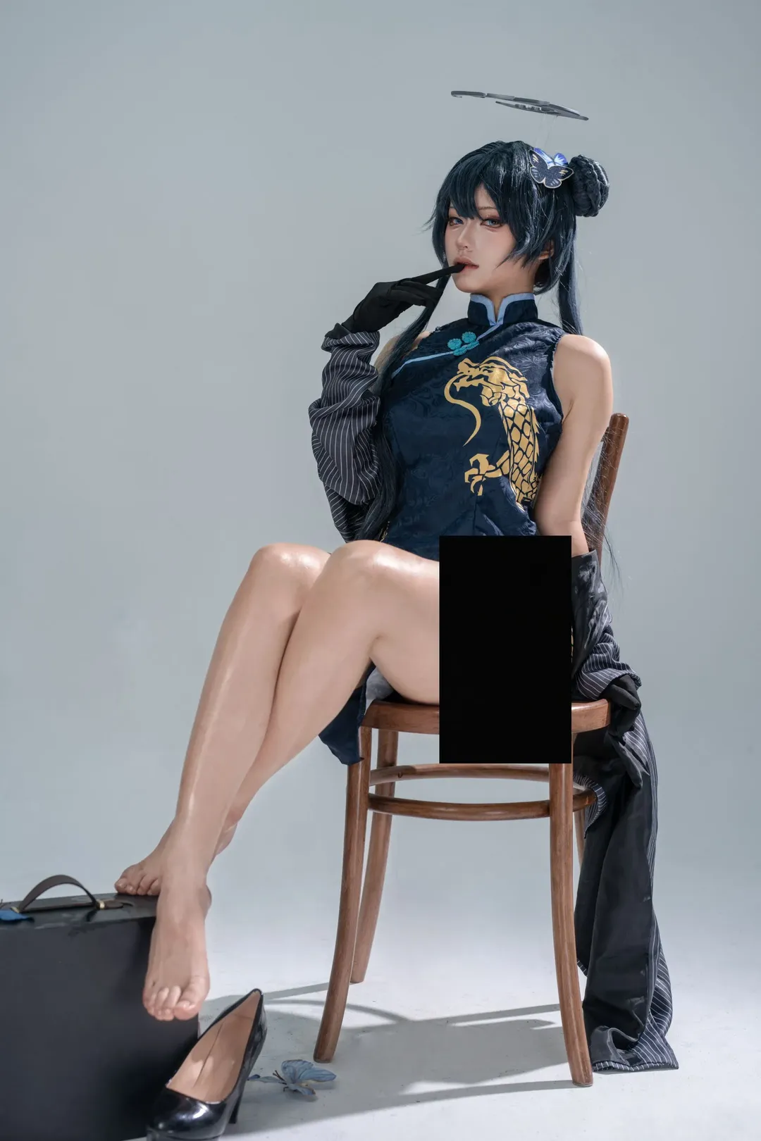 蔚蓝档案, 棚拍, 龙华妃咲cos, 二次元cos, 旗袍cosplay - 第2张