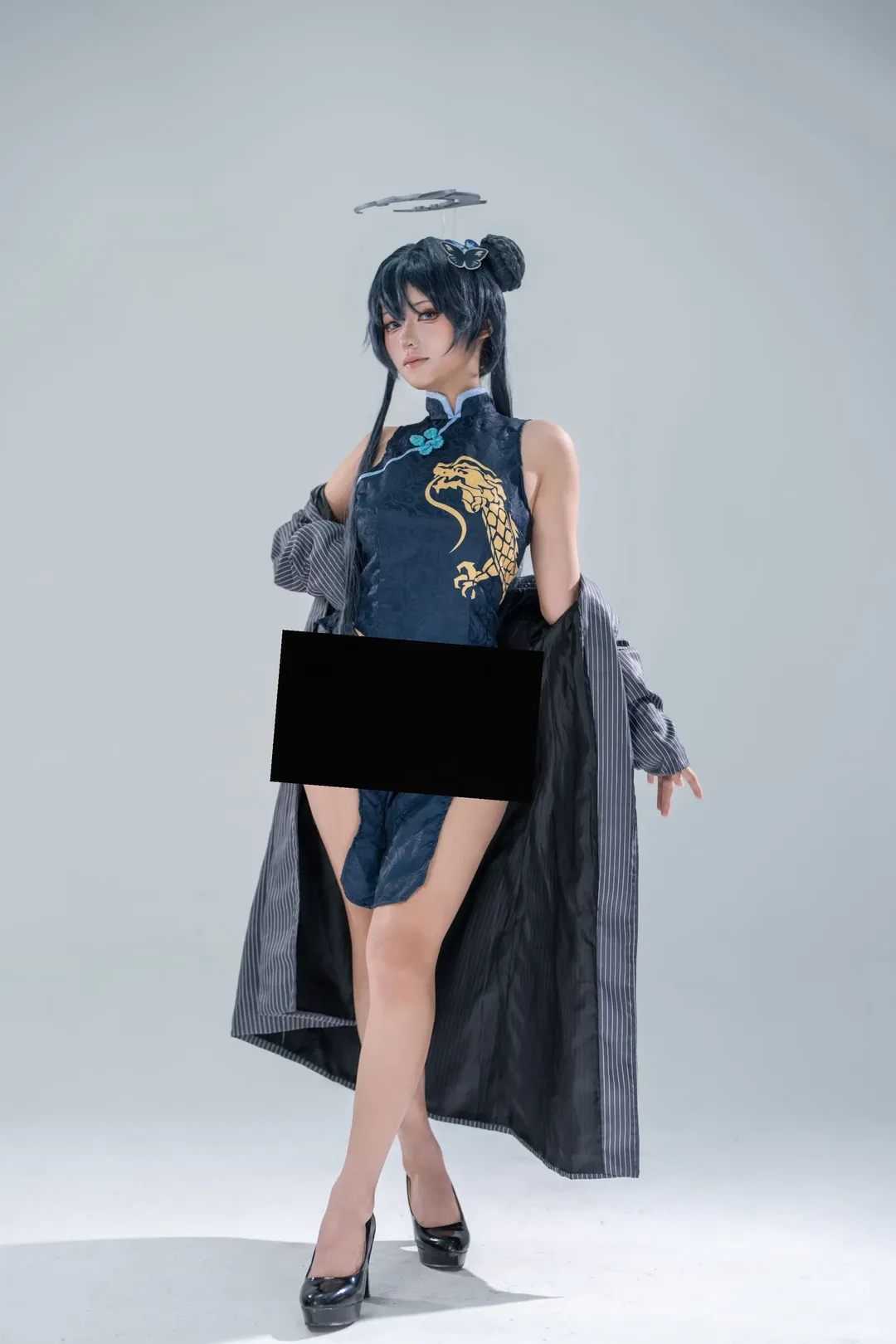 蔚蓝档案, 棚拍, 龙华妃咲cos, 二次元cos, 旗袍cosplay - 第3张