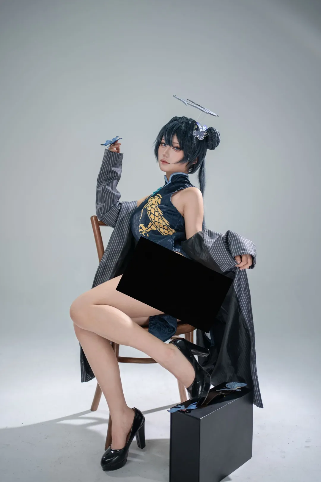 蔚蓝档案, 棚拍, 龙华妃咲cos, 二次元cos, 旗袍cosplay - 第4张