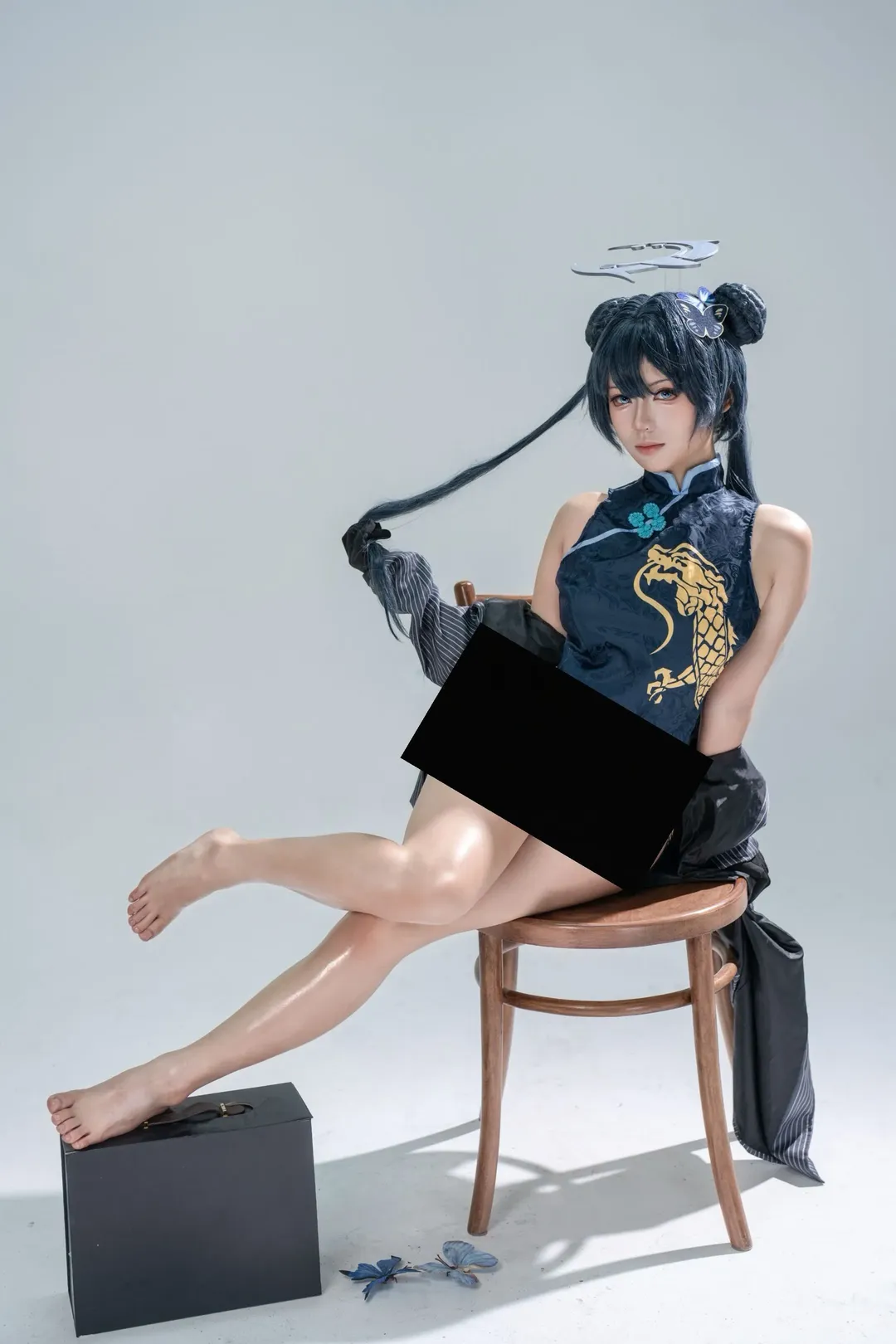 蔚蓝档案, 棚拍, 龙华妃咲cos, 二次元cos, 旗袍cosplay - 第7张