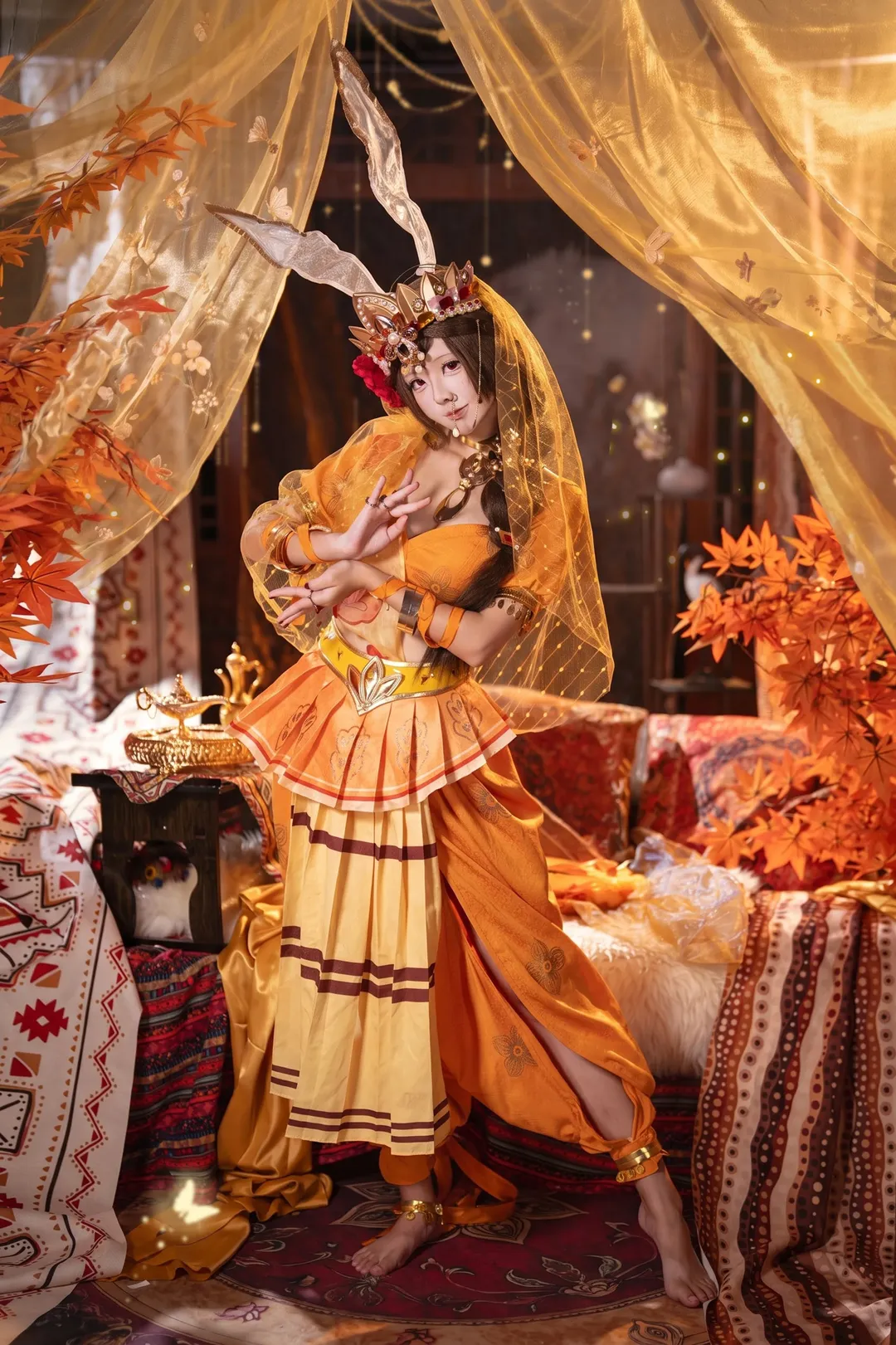 王者荣耀, 公孙离cos, 异域风情, cosplay摄影, 玉兔公主