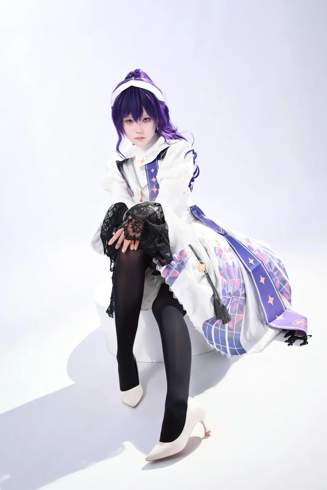 cosplay, 世界计划, 黑丝穿搭, 朝比奈真冬cos, 棚拍日常