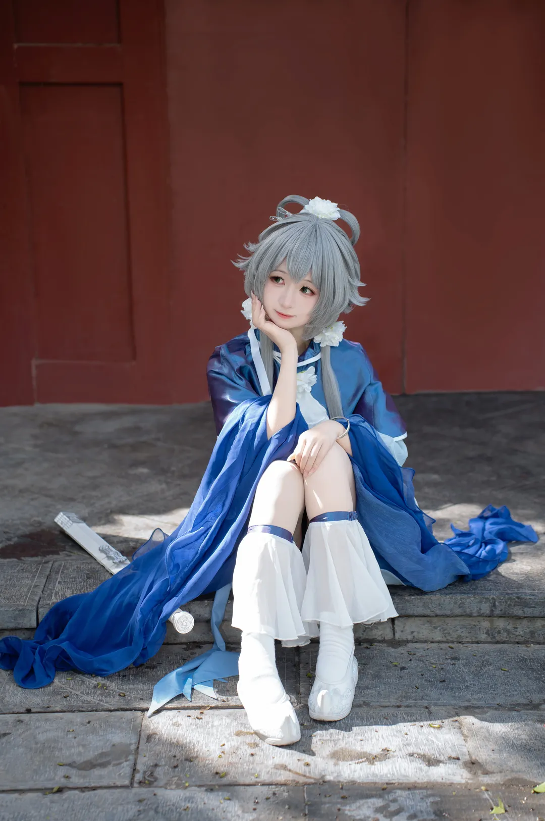 古风cosplay, 洛天依cos, 洛天依, 国风摄影, 红墙外景 - 第2张