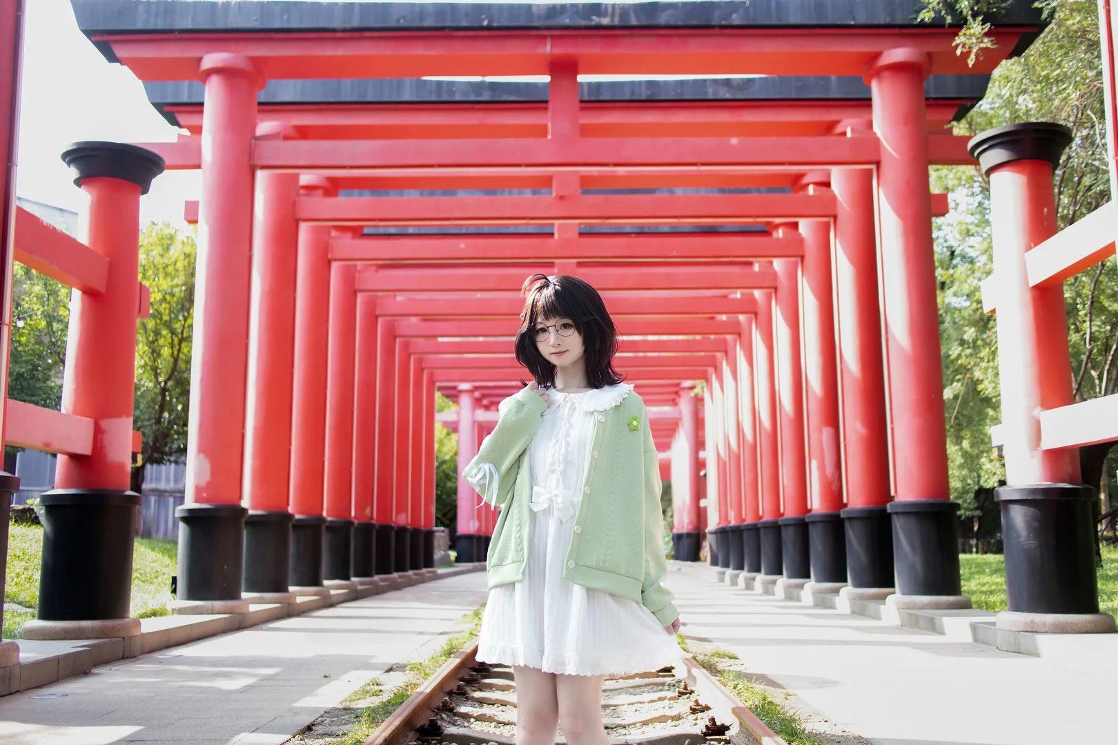 cosplay, 日系少女, 长筒袜cos, 昙露凝cos, 纸嫁衣9