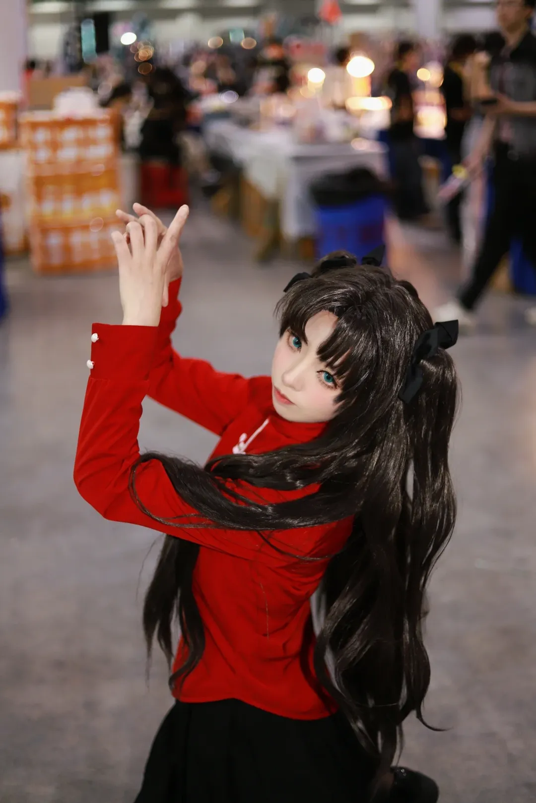 Fate/Grand Order, 漫展, 远坂凛cos, 黑丝, cos场照 - 第2张