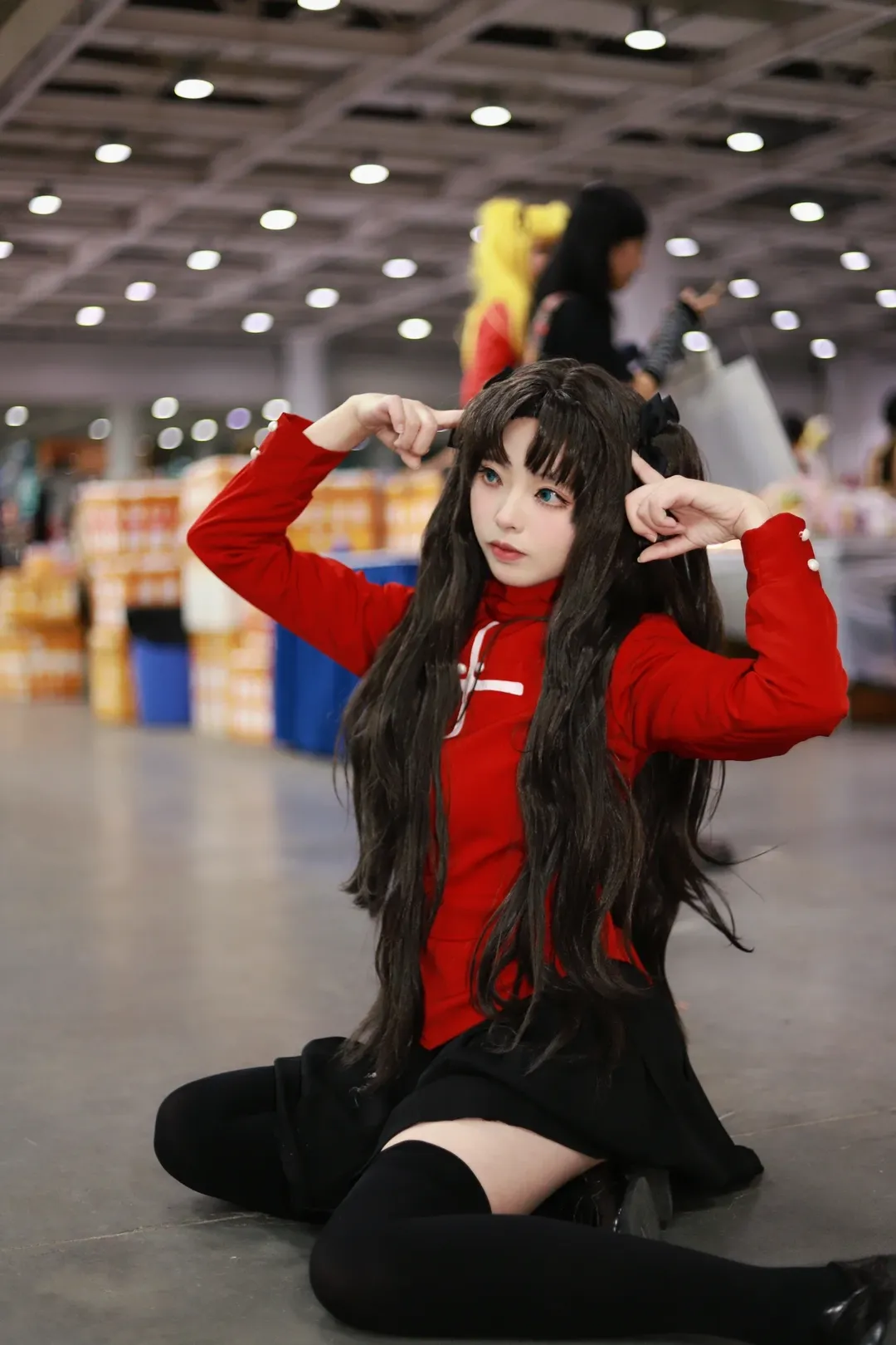 Fate/Grand Order, 漫展, 远坂凛cos, 黑丝, cos场照 - 第4张