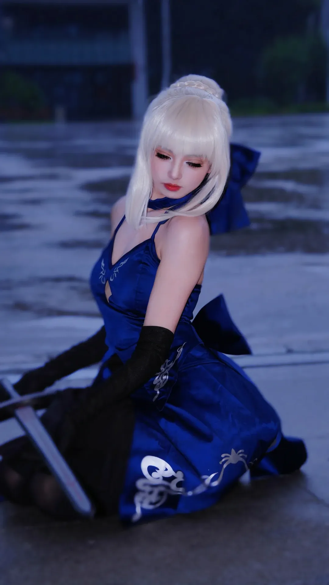 Fate/Grand Order, イベント写真, アルトリア コスプレ, コスプレ撮影, 黒ストッキングコスプレ - 4枚目