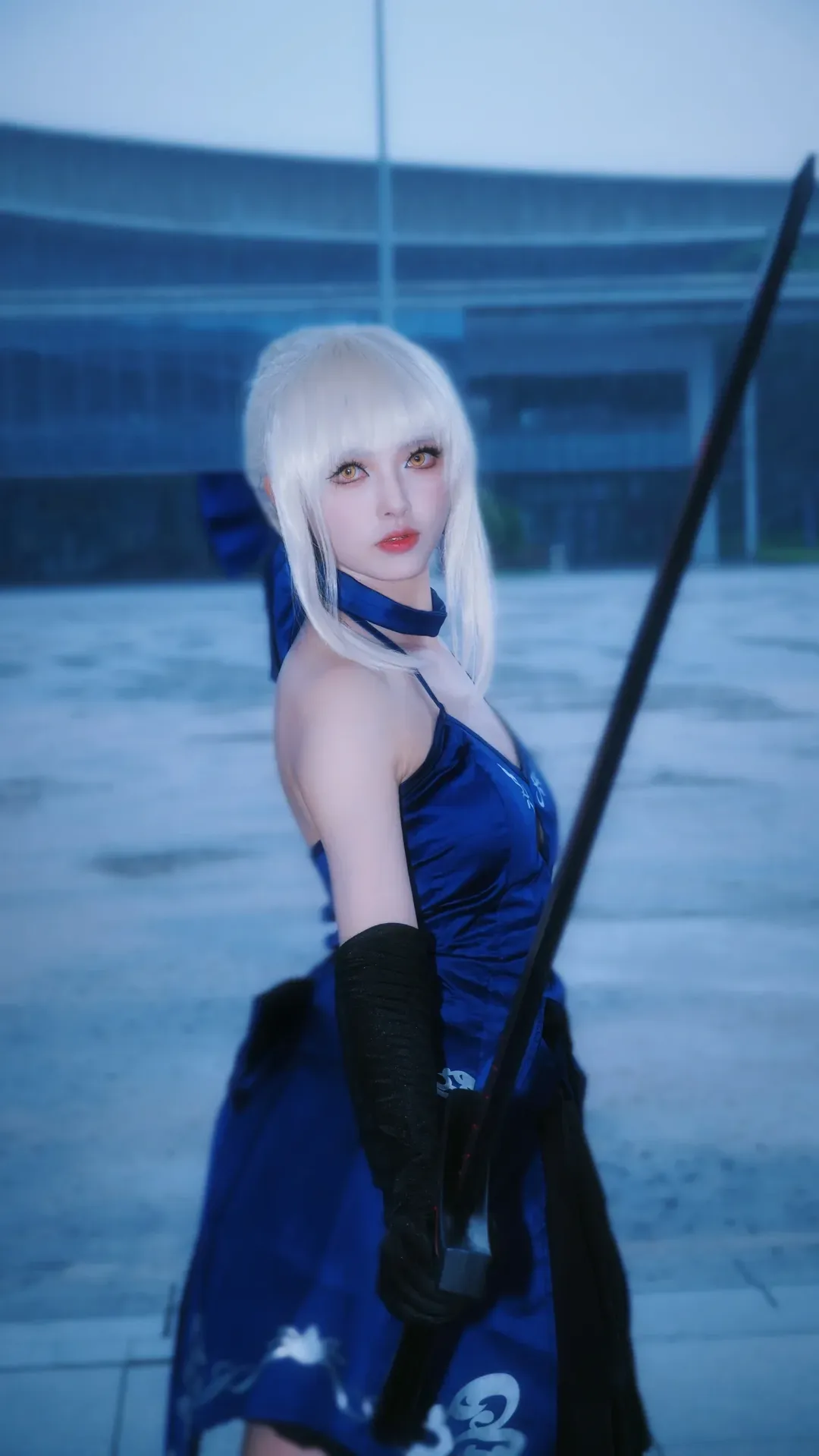Fate/Grand Order, イベント写真, アルトリア コスプレ, コスプレ撮影, 黒ストッキングコスプレ