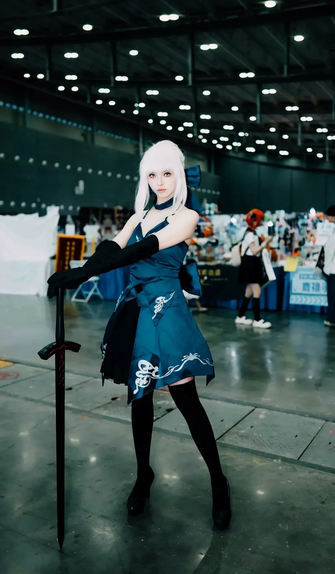 二次元摄影, Fate/Grand Order, 漫展返图, 阿尔托莉雅cos, 黑丝cos