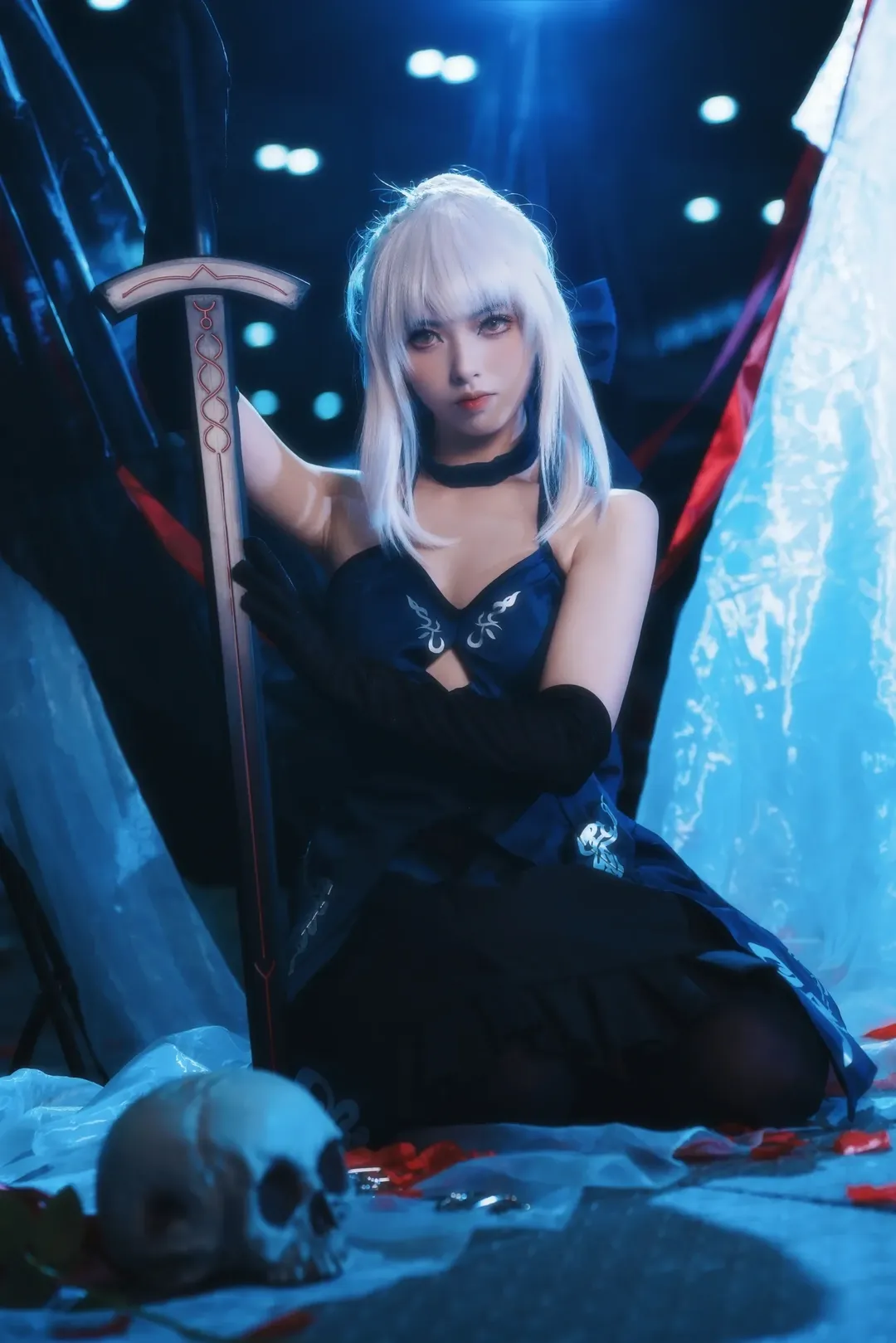コスプレ, Fate/Grand Order, イベント写真, アルトリア コスプレ, 黒ストッキング