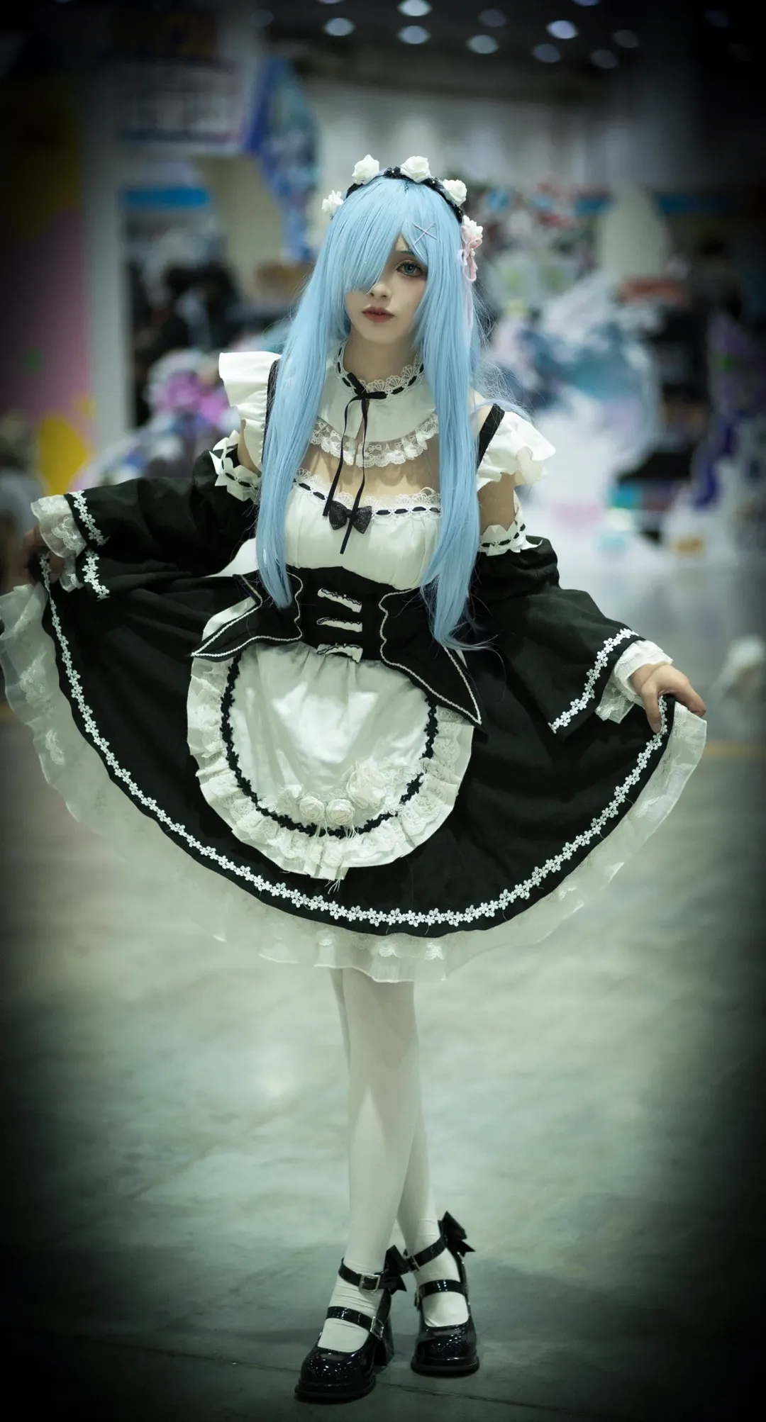 从零开始的异世界生活, 漫展场照, 白丝, cosplay摄影, 雷姆cos - 第1张