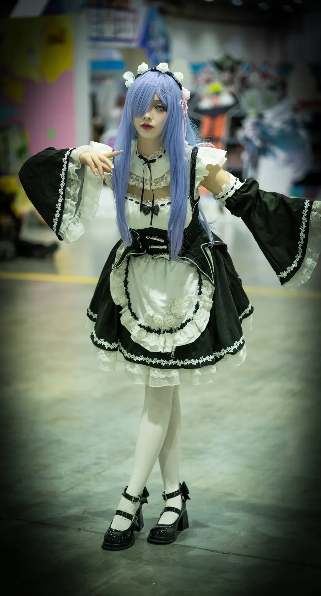 从零开始的异世界生活, 漫展场照, 白丝, cosplay摄影, 雷姆cos - 第3张