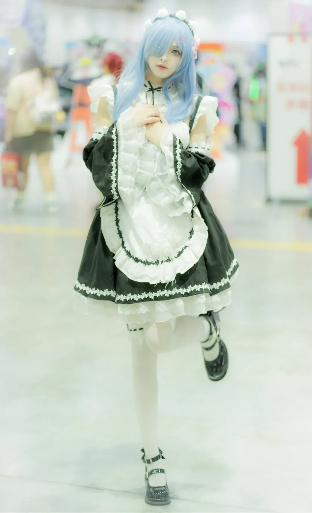 从零开始的异世界生活, 漫展场照, 白丝, cosplay摄影, 雷姆cos - 第4张