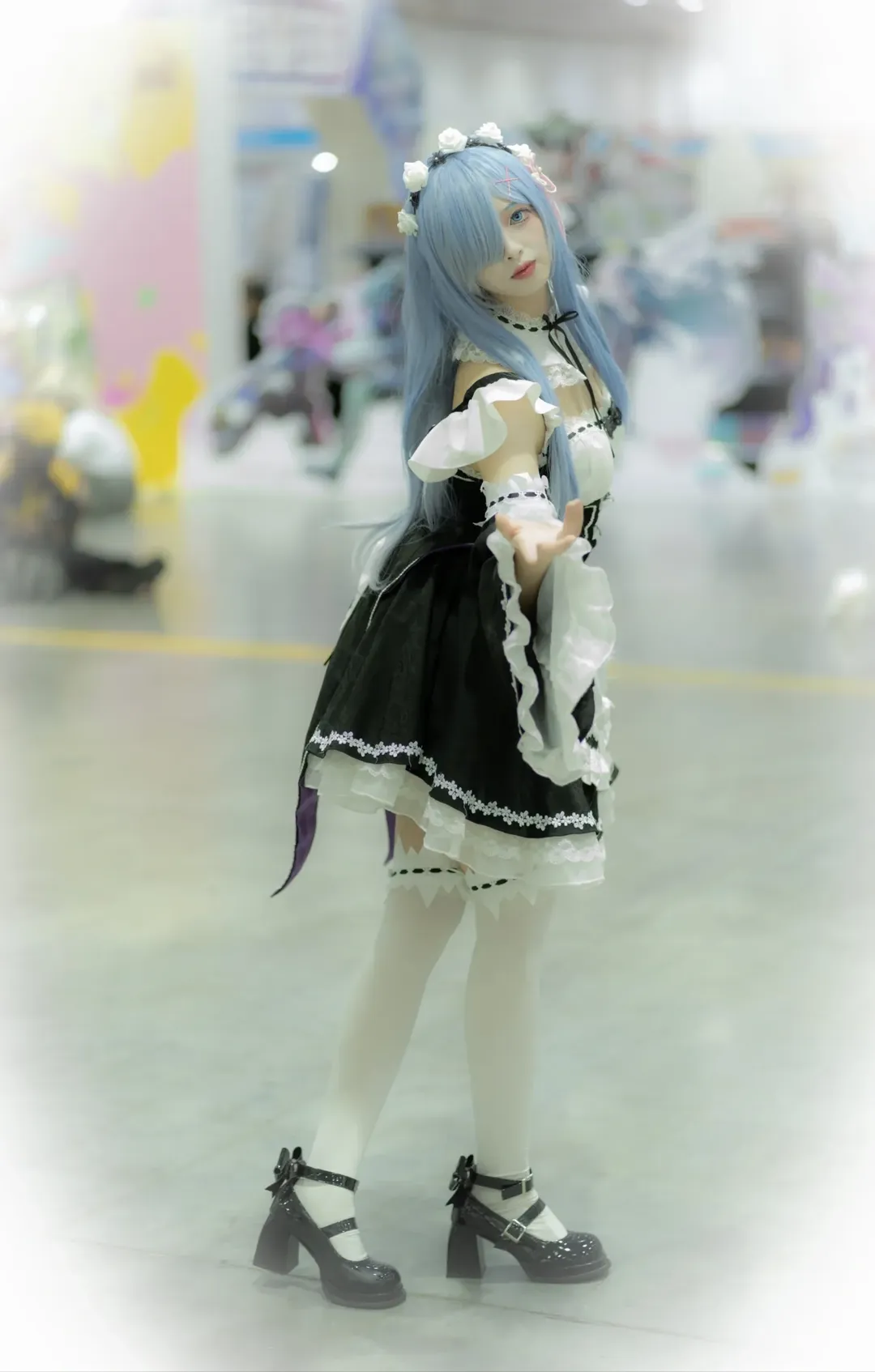 从零开始的异世界生活, 漫展场照, 白丝, cosplay摄影, 雷姆cos - 第5张