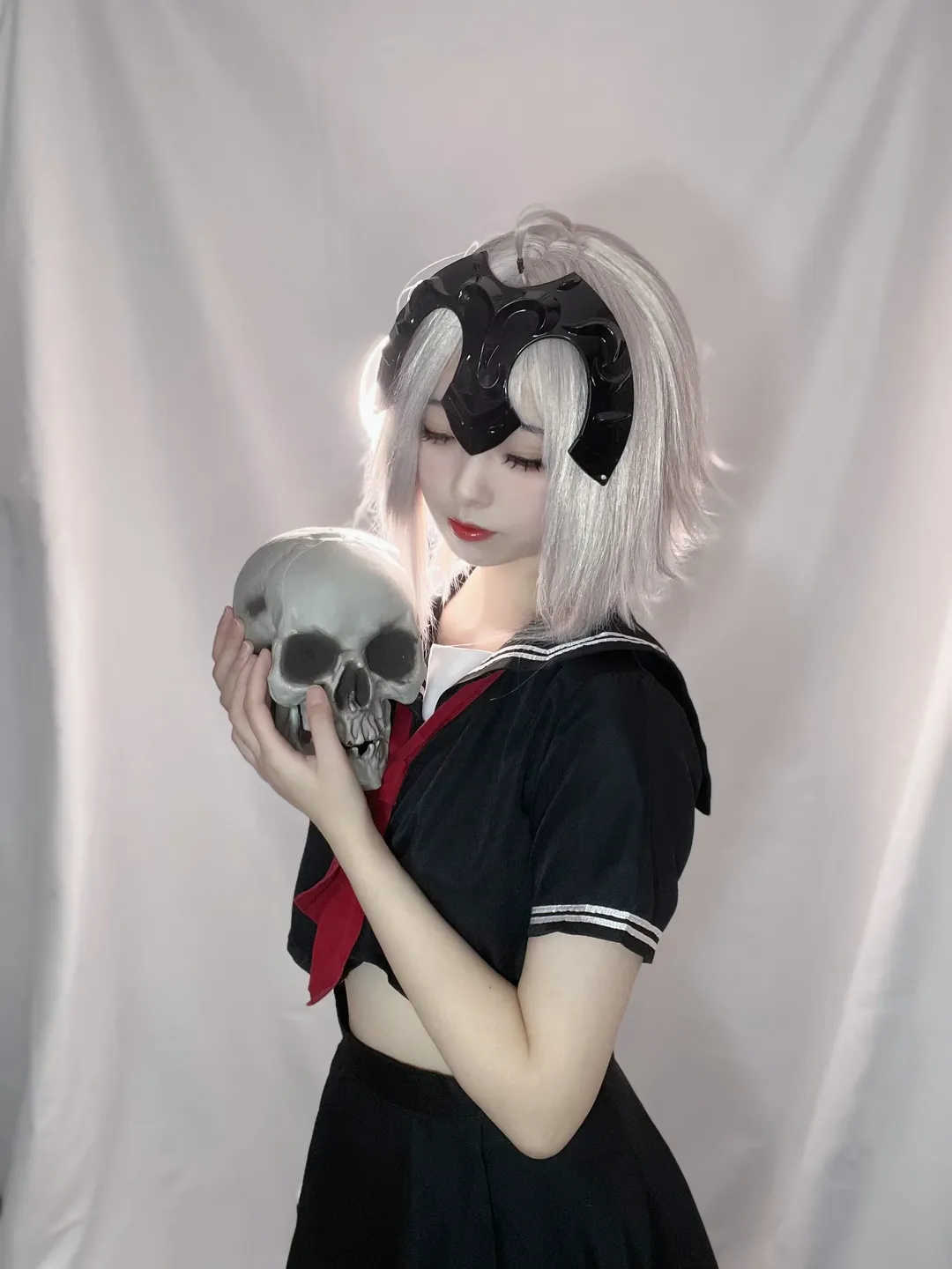 コスプレ, Fate/Grand Order, JK制服, ジャンヌ・ダルク（オルタ）コスプレ, ダークセーラー服 - 2枚目