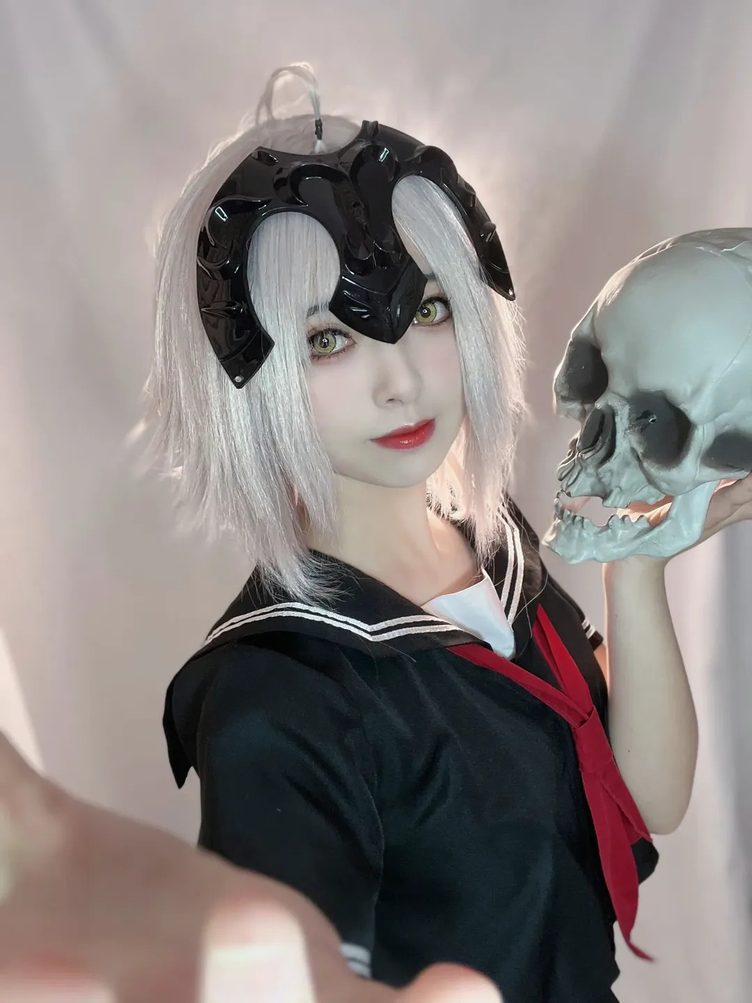 コスプレ, Fate/Grand Order, JK制服, ジャンヌ・ダルク（オルタ）コスプレ, ダークセーラー服 - 3枚目