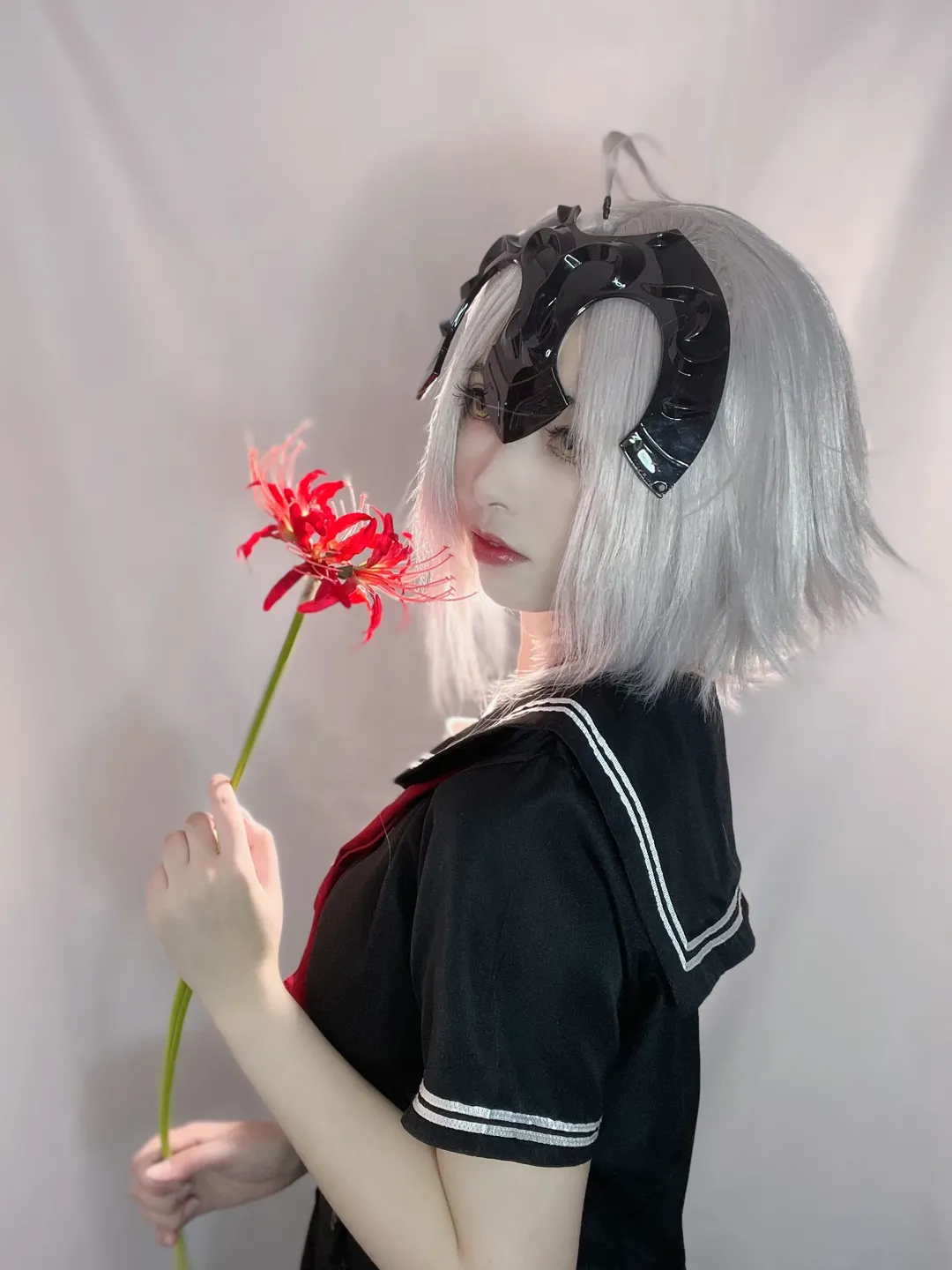 コスプレ, Fate/Grand Order, JK制服, ジャンヌ・ダルク（オルタ）コスプレ, ダークセーラー服 - 4枚目