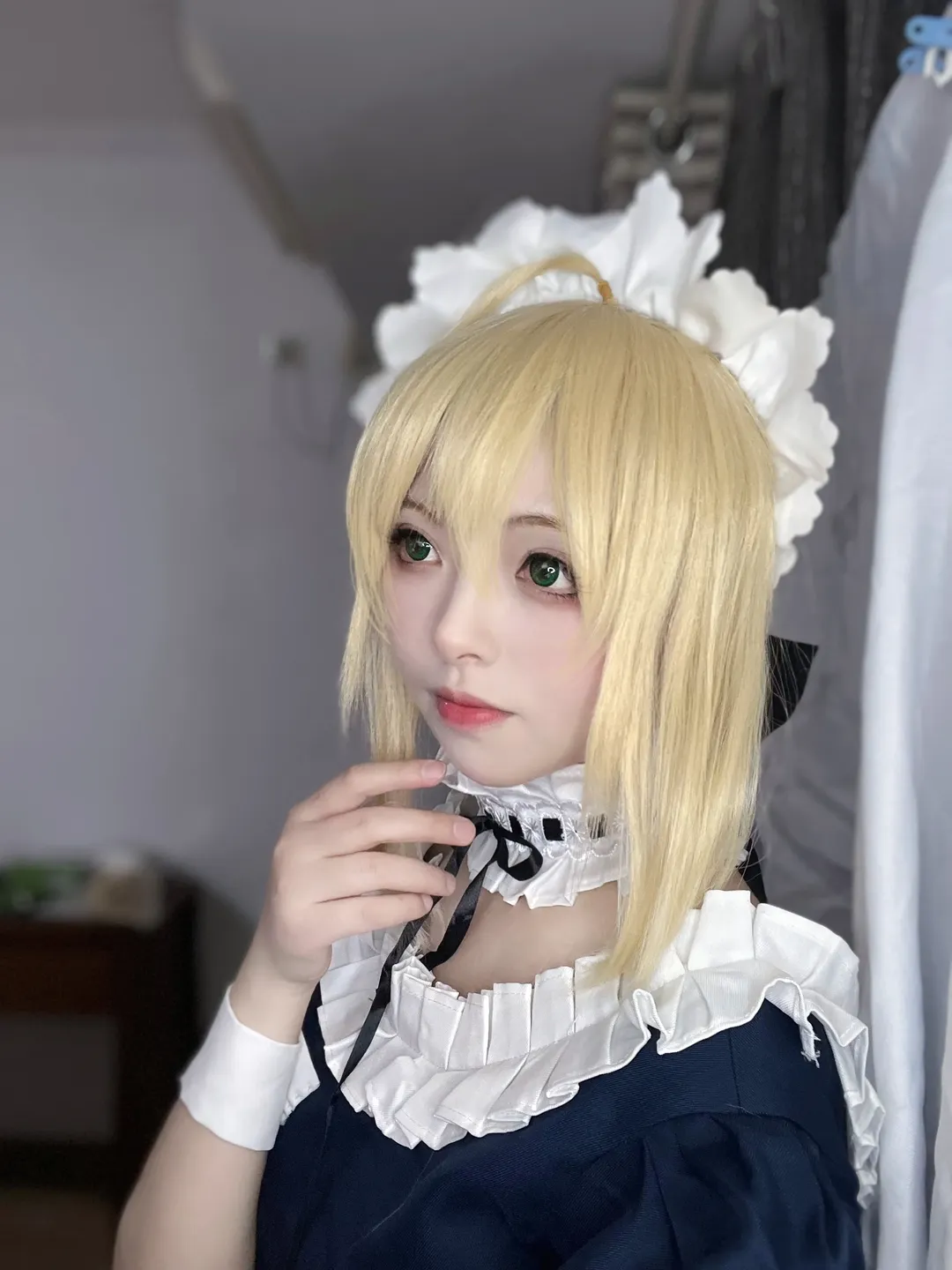 阿尔托莉雅cos, Fate, 二次元cos, 女仆装cos, 金发绿瞳cos - 第2张
