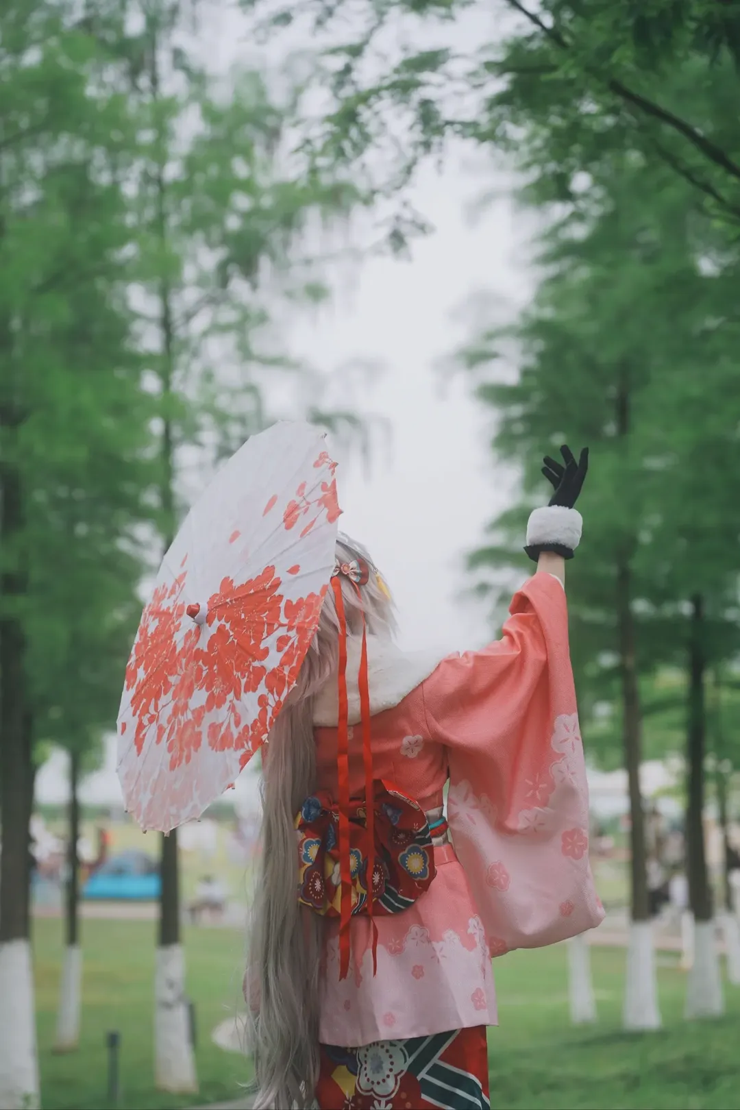 Fate/Grand Order, cosplay摄影, 和风少女, 春日外景, 黑贞德幼贞cos - 第4张