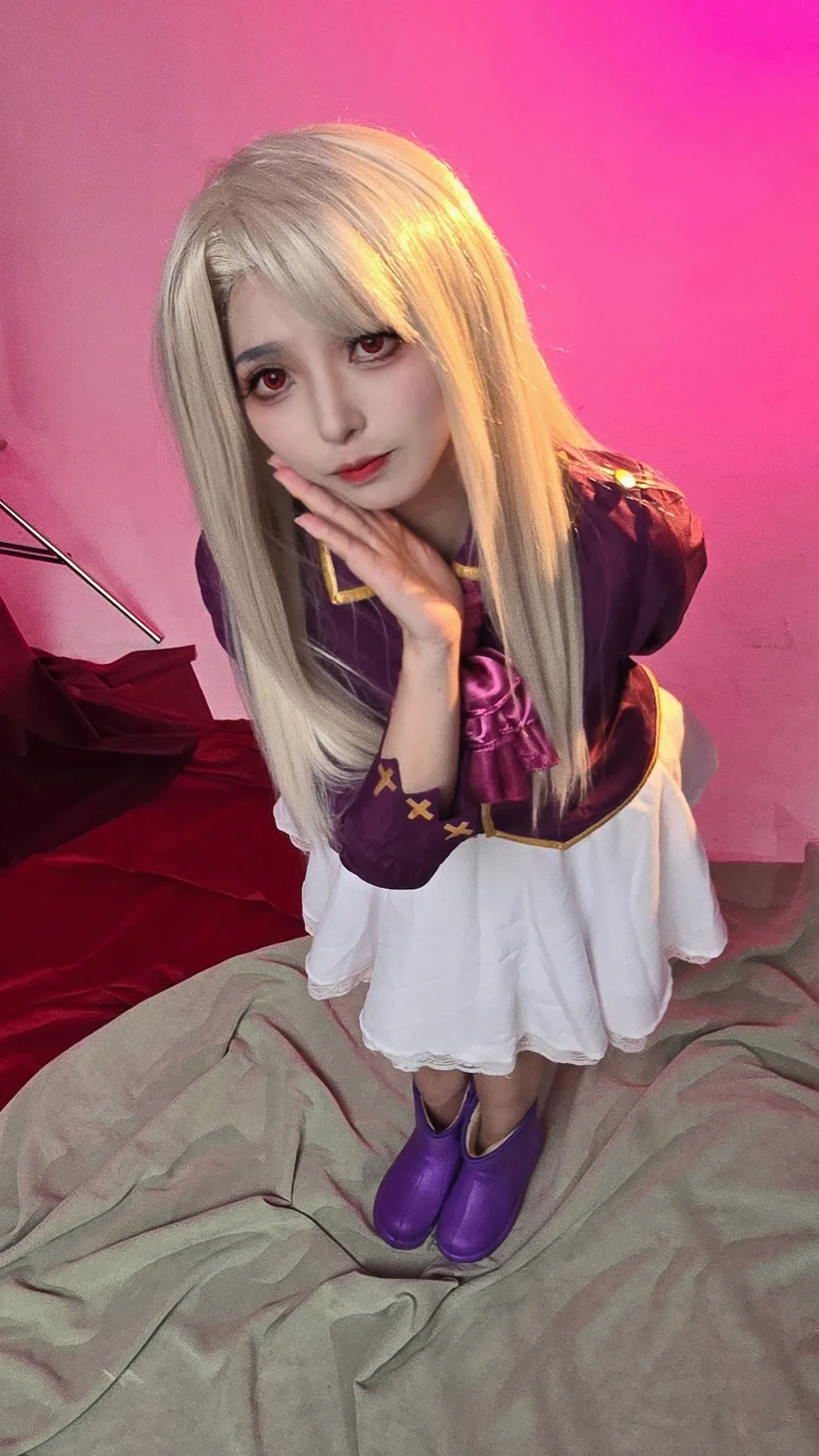 cosplay, fate, 伊莉雅cos, 紫衣白裙, 小猫视角 - 第2张