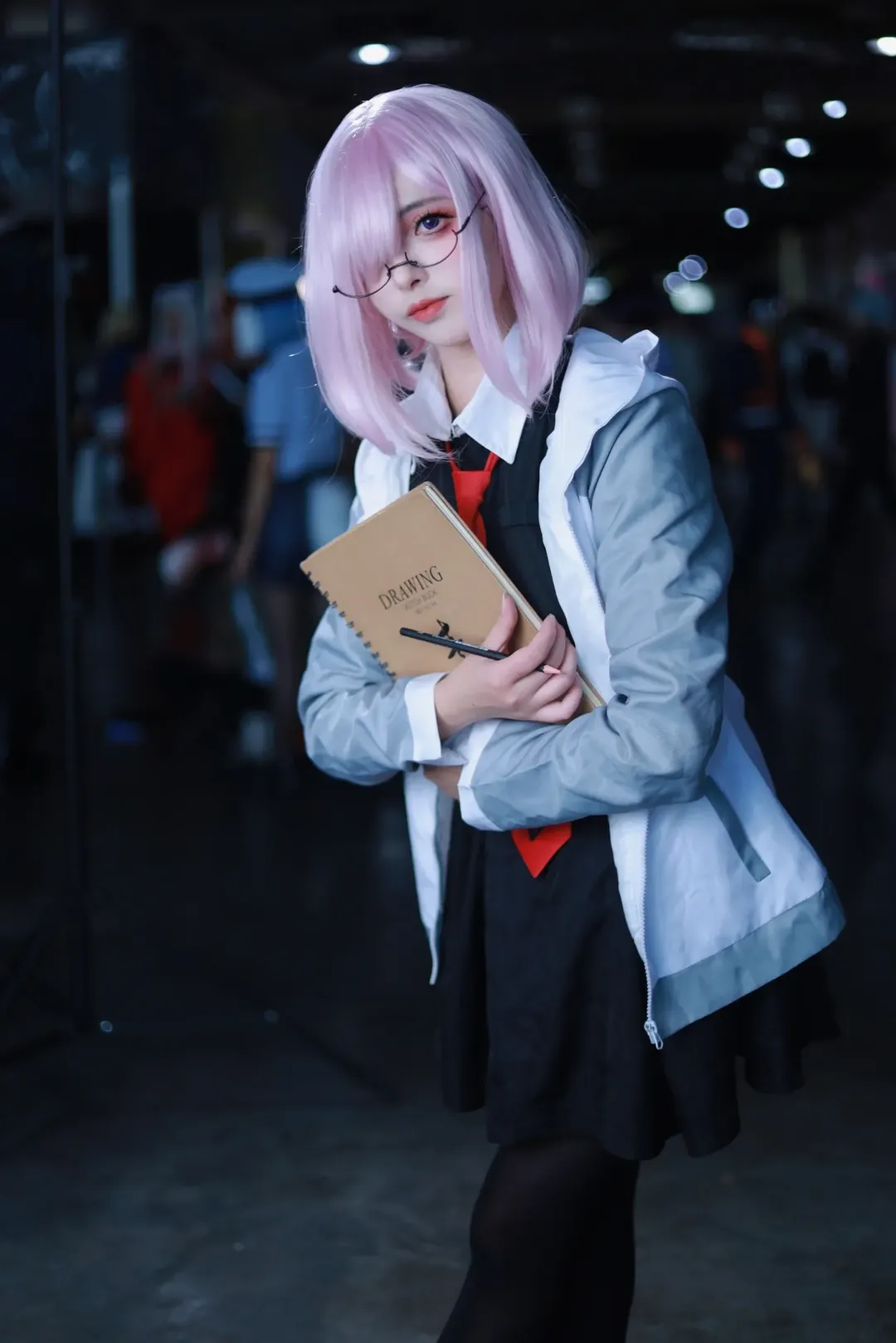 二次元, Fate/Grand Order, イベント写真, 黒ストッキング, マシュコスプレ - 1枚目